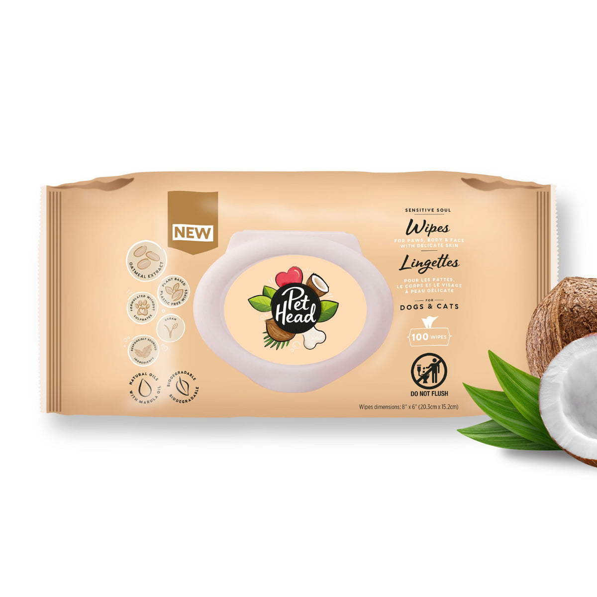 Pet Head Sensitive Soul Wipes