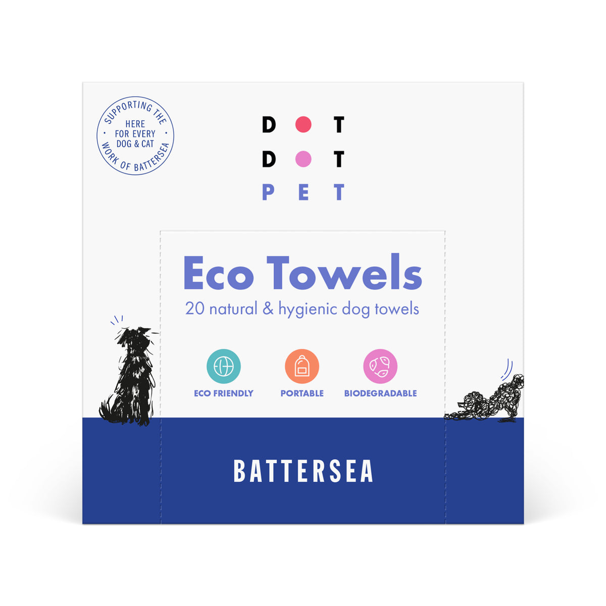 Battersea Eco Dog Towels (20pk)