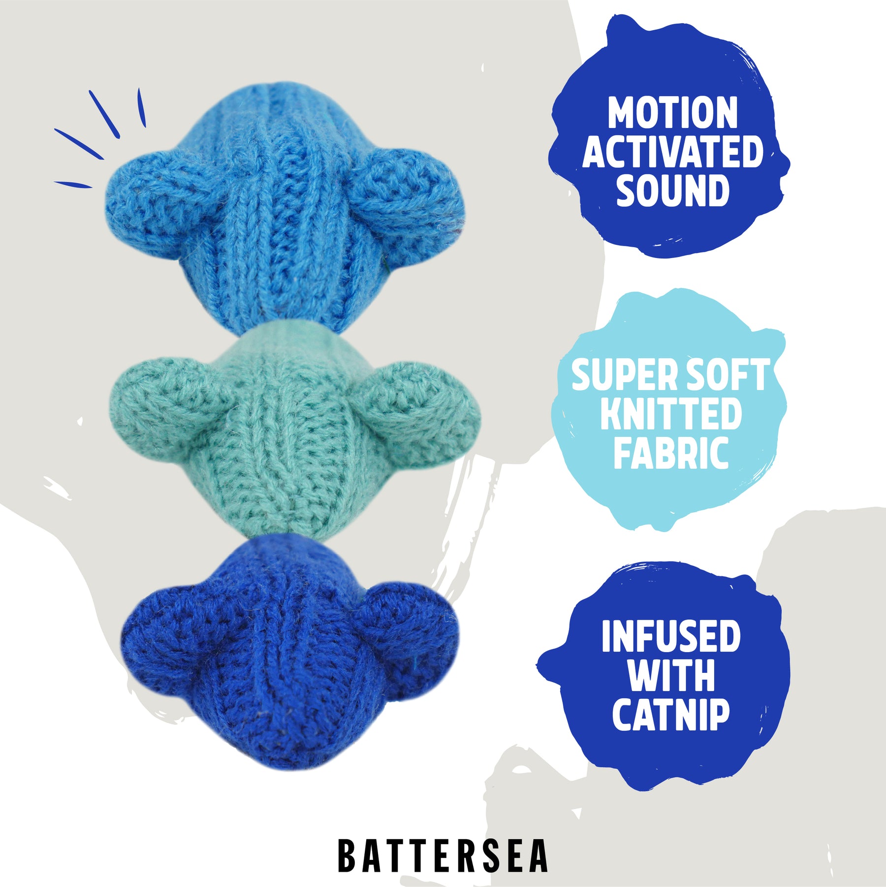 Battersea Tune Chaser Mice Cat Toy 3pc