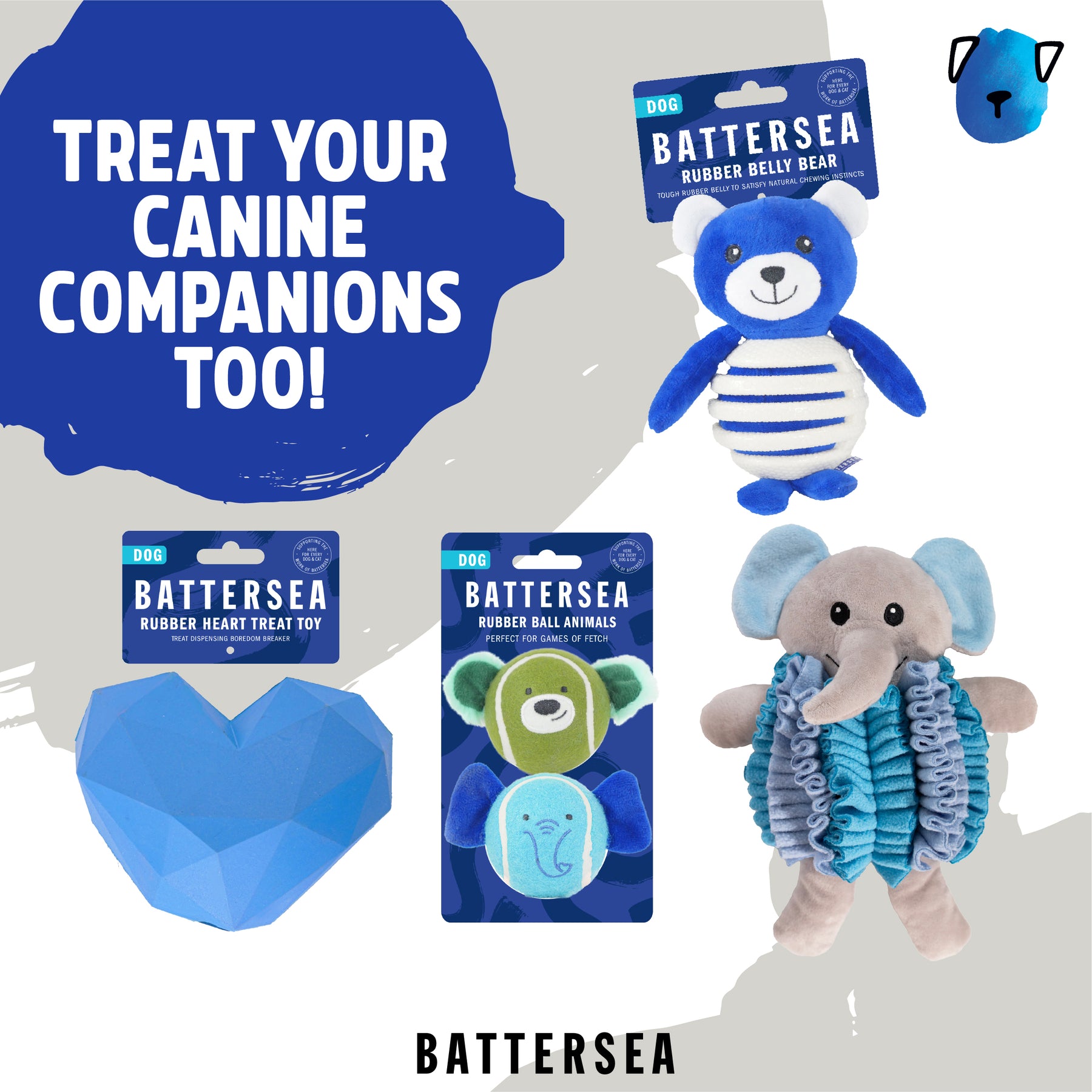 Battersea Pounce Cat Balls Cat Toy 4pc