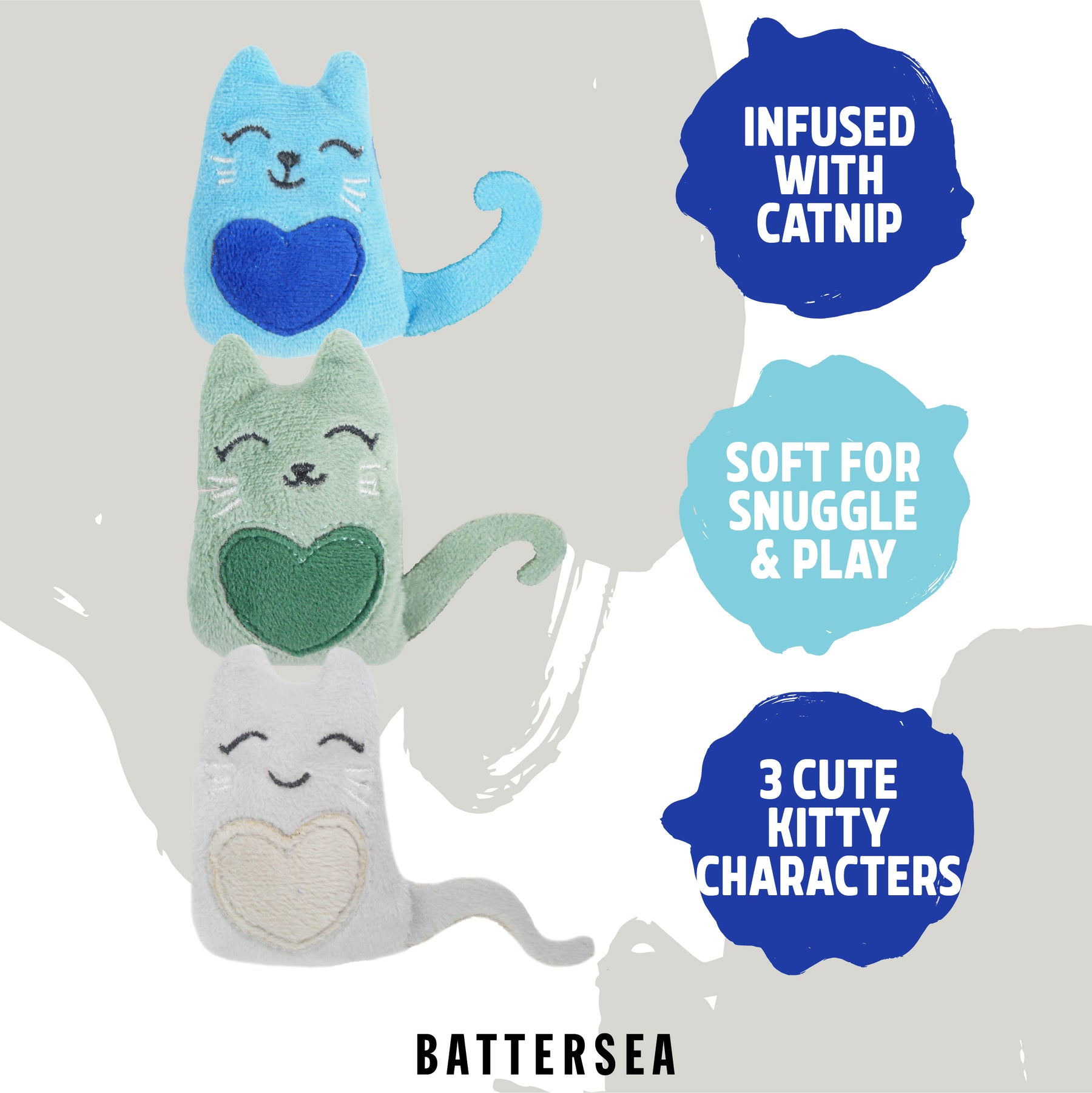 Battersea Catnip Cats Cat Toy 3pc