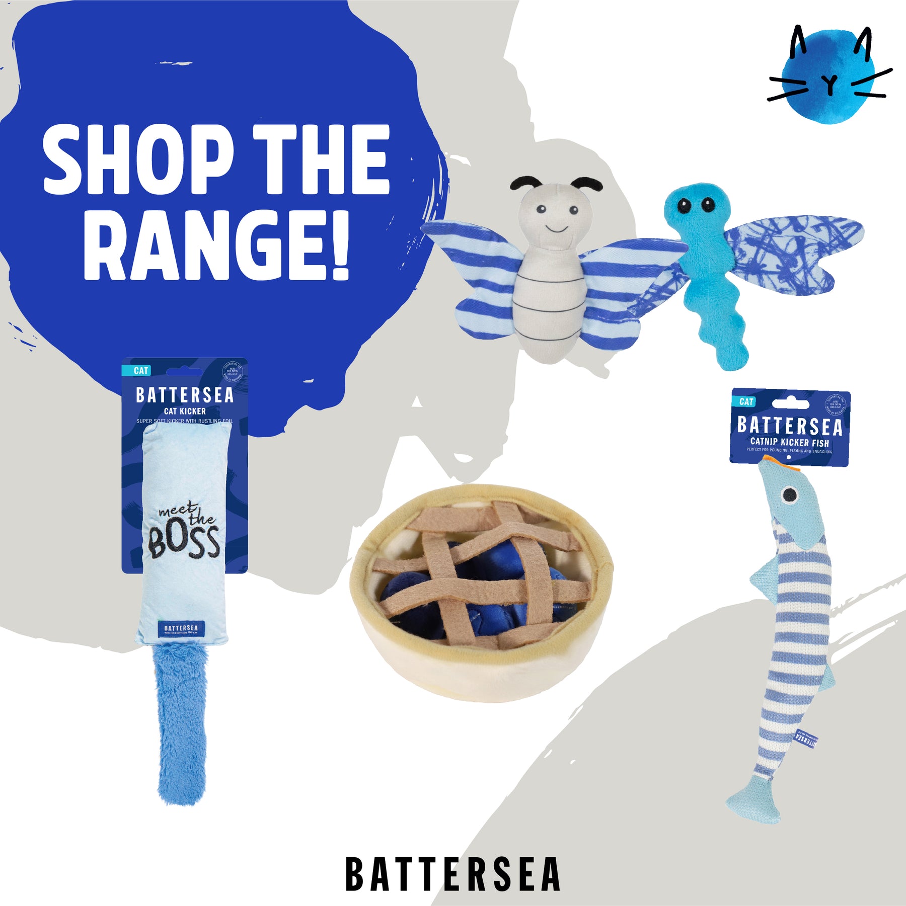 Battersea Catnip Cats Cat Toy 3pc