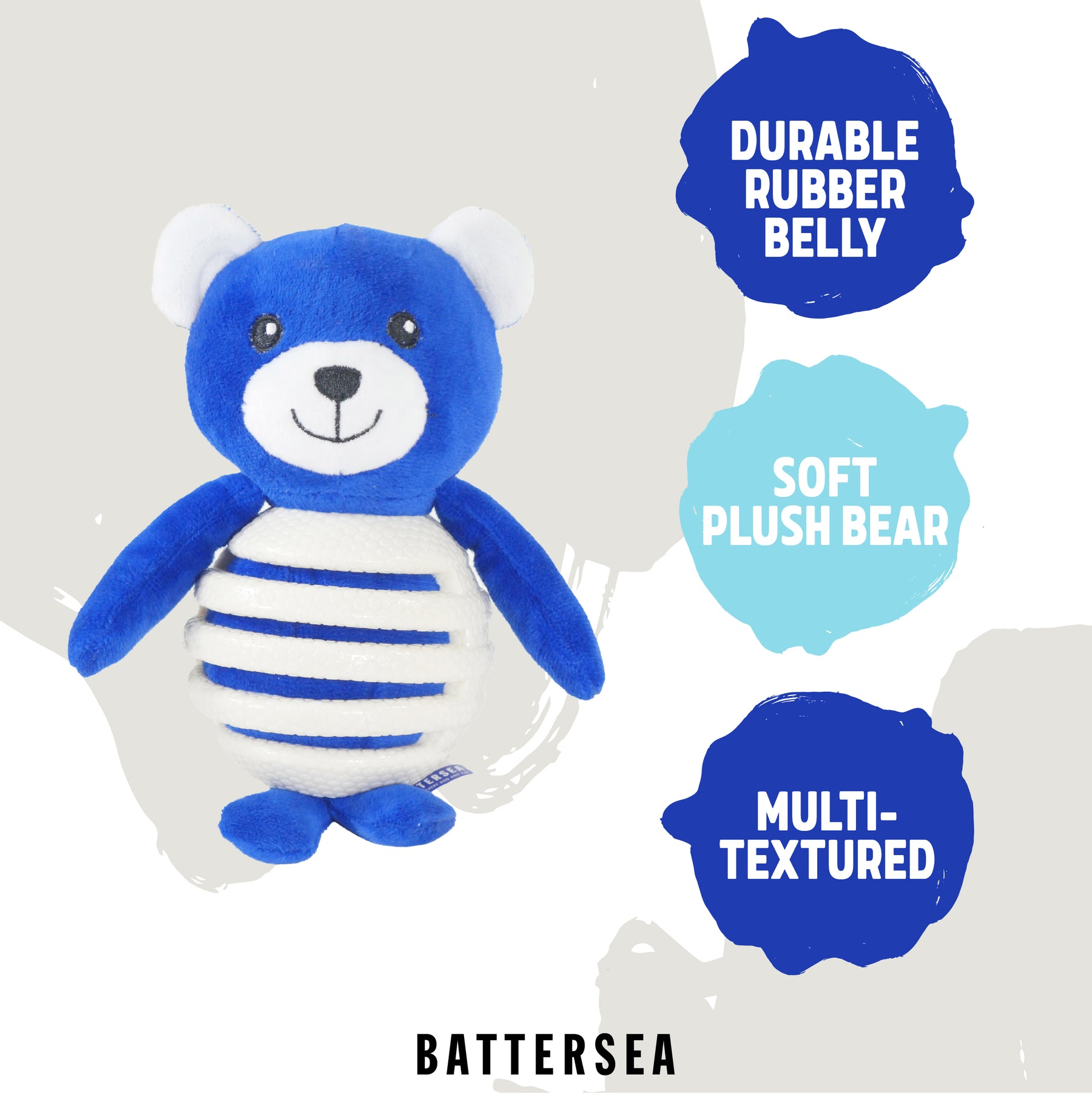 Battersea Rubber Belly Bear Dog Toy