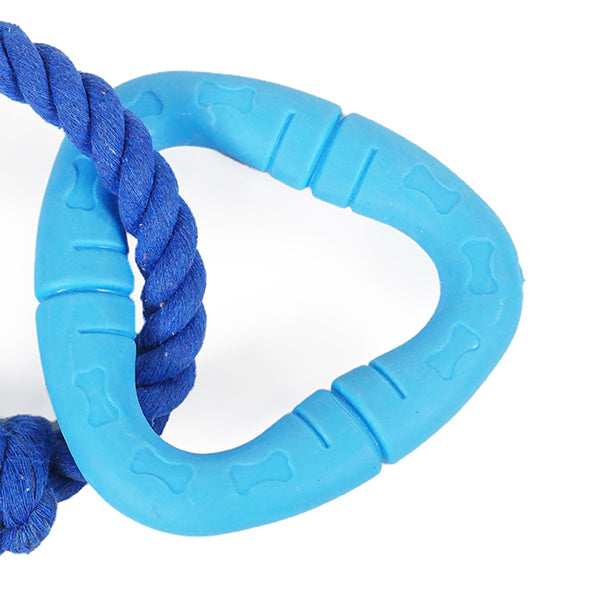 Battersea Rope & Rubber Triangle Dog Toy