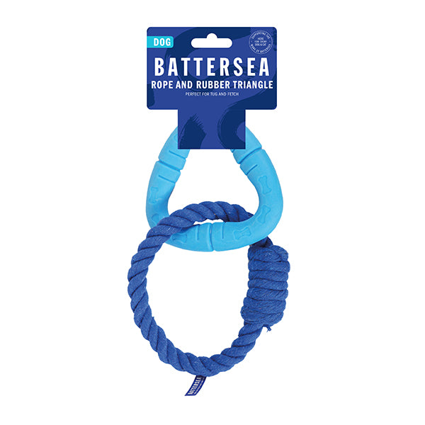 Battersea Rope & Rubber Triangle Dog Toy