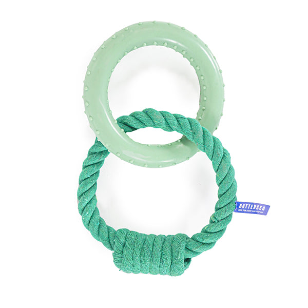 Battersea Rope & Rubber Ring Dog Toy