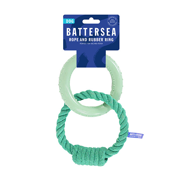 Battersea Rope & Rubber Ring Dog Toy