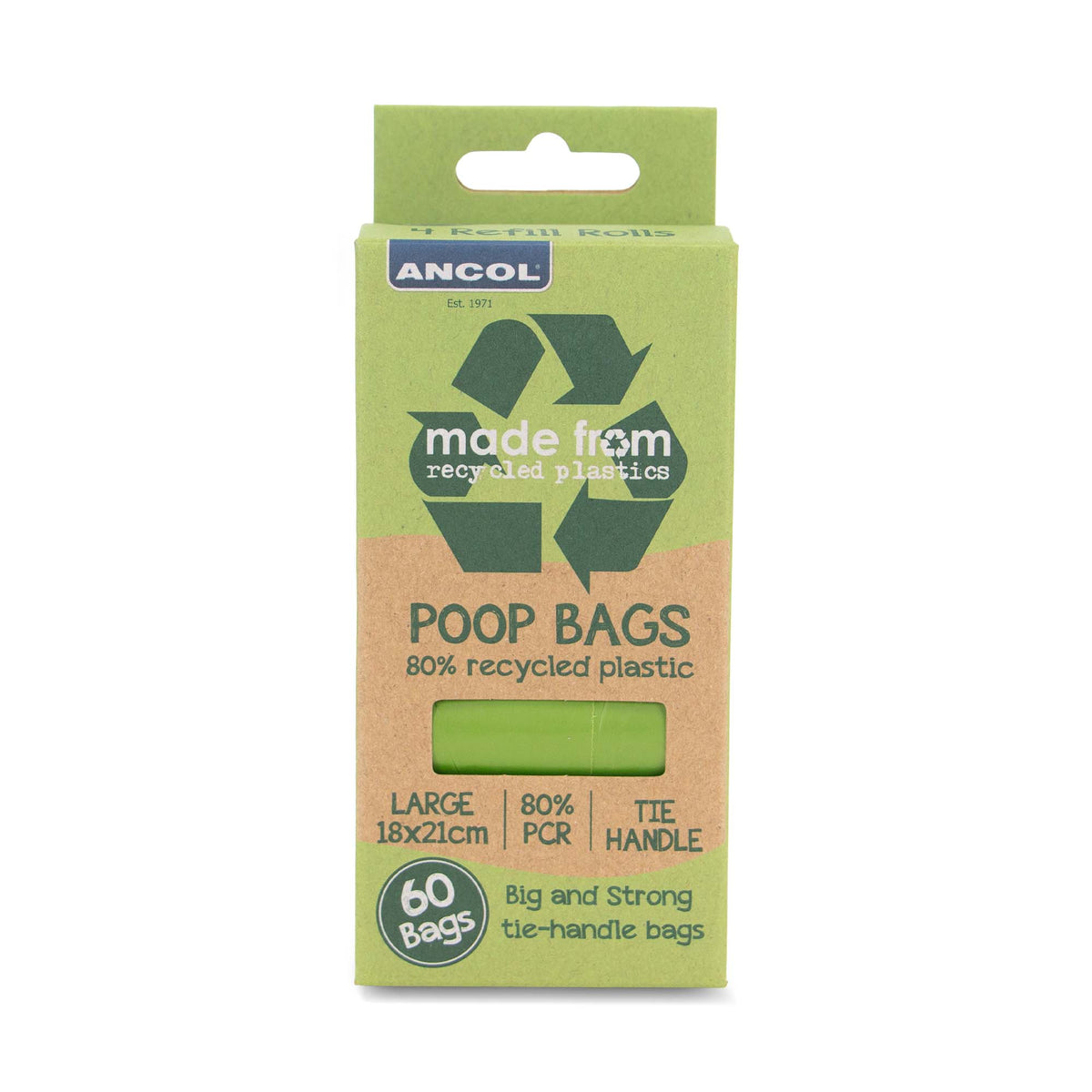 Made from Poop Bags 4 Rolls 60 Bags