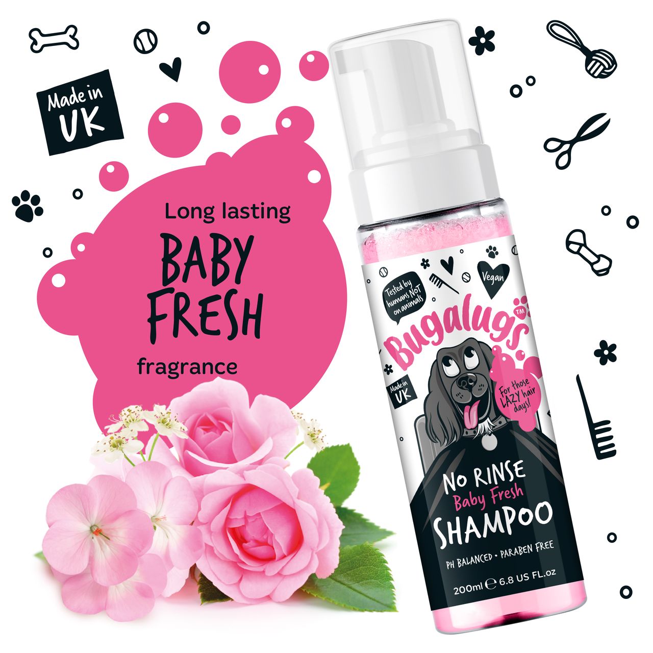 Bugalugs No Rinse Baby Fresh Dog Shampoo