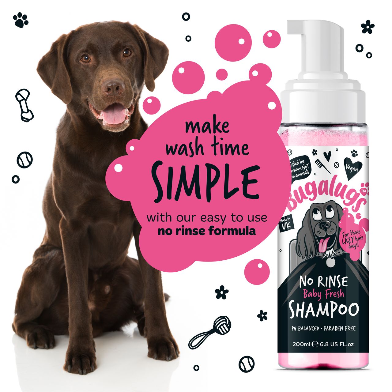 Bugalugs No Rinse Baby Fresh Dog Shampoo