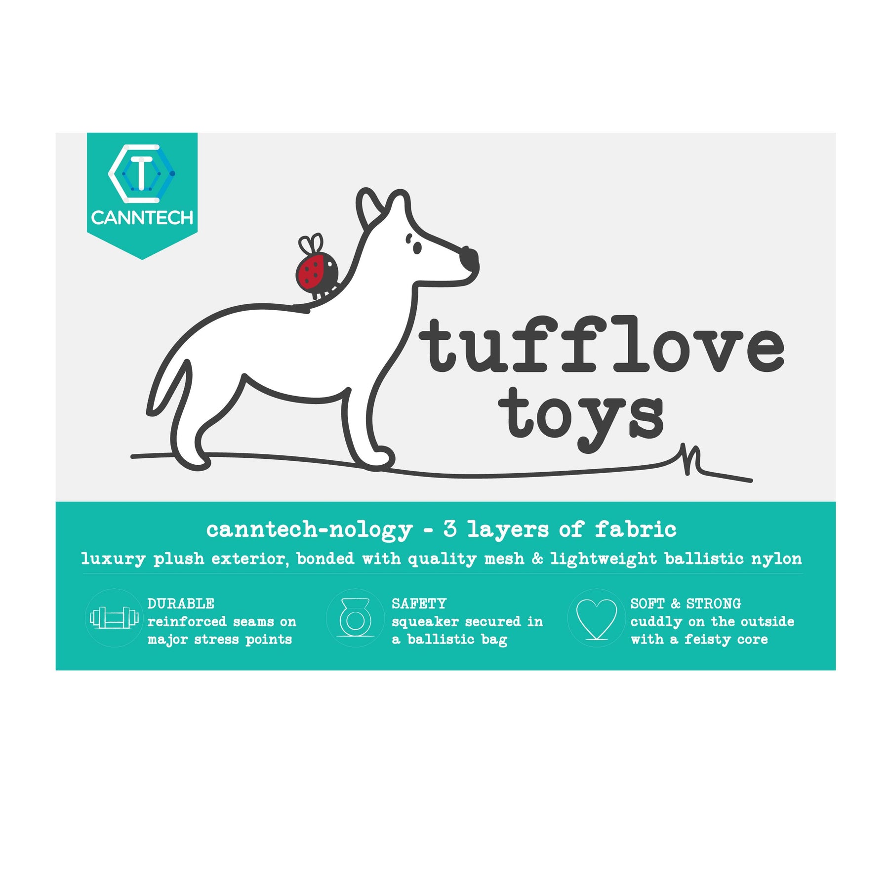 Tufflove Koala Dog Toy (2 sizes)