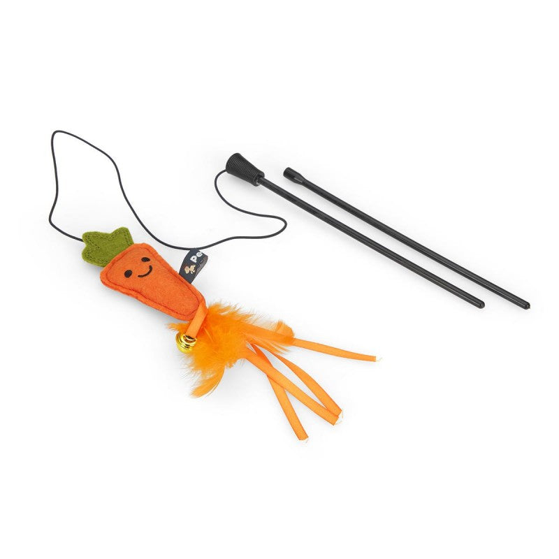 Petface Foodie Faces Felt Carrot Christmas Cat Teaser Toy
