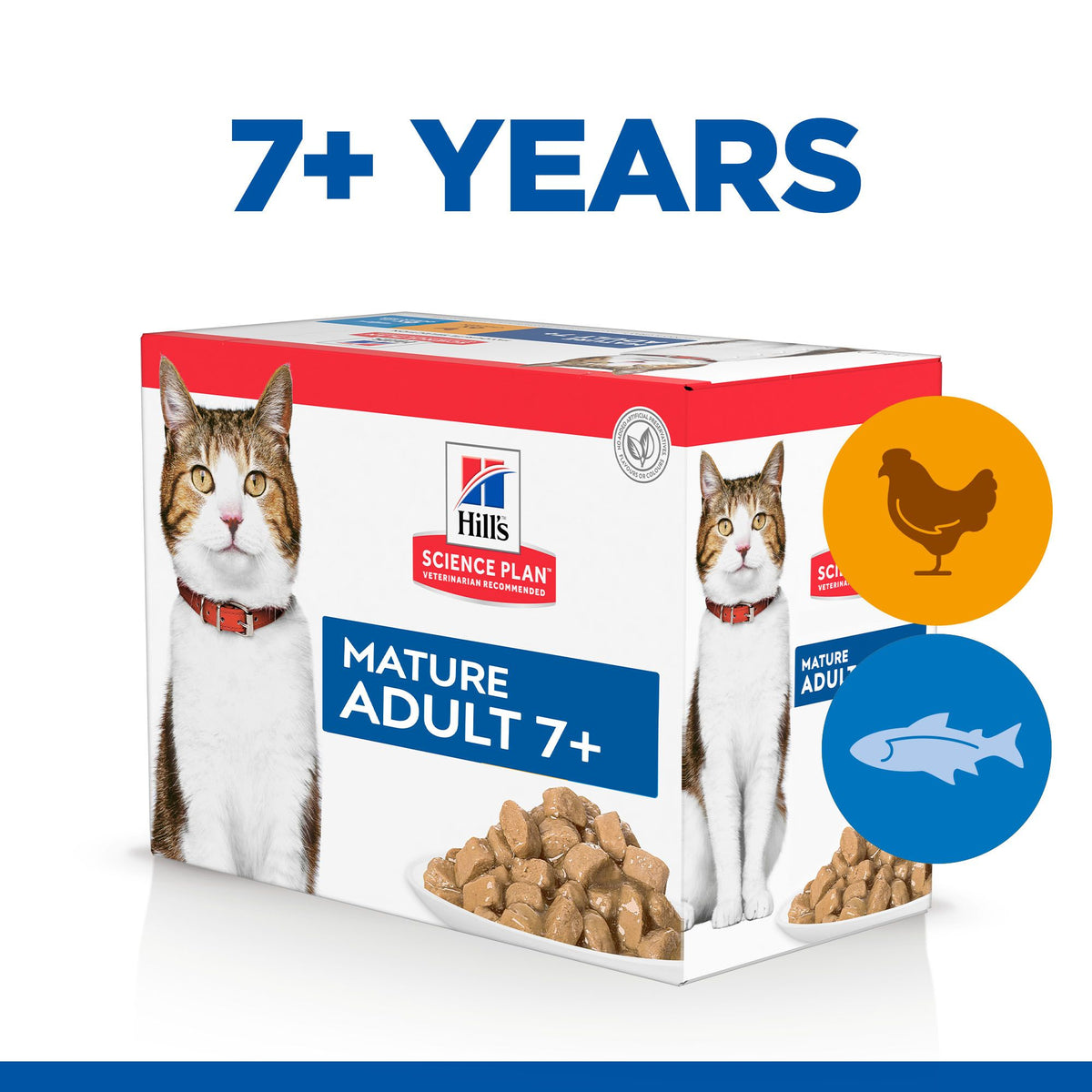 Hill's Science Plan Mature Adult Wet Cat Food Multipack Chicken & Ocean Fish Flavour