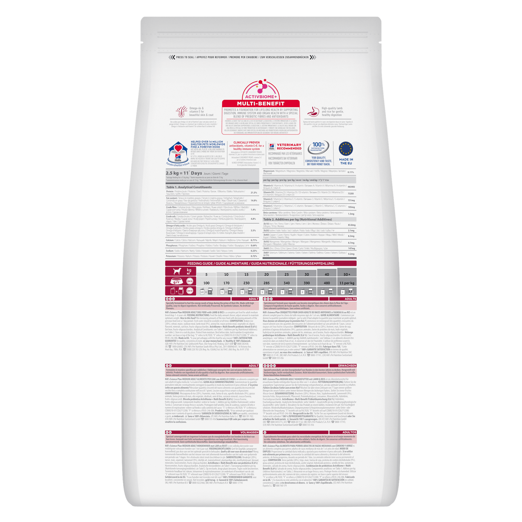 Hill's™ Science Plan Adult Medium Dry Dog Food Lamb & Rice Flavour