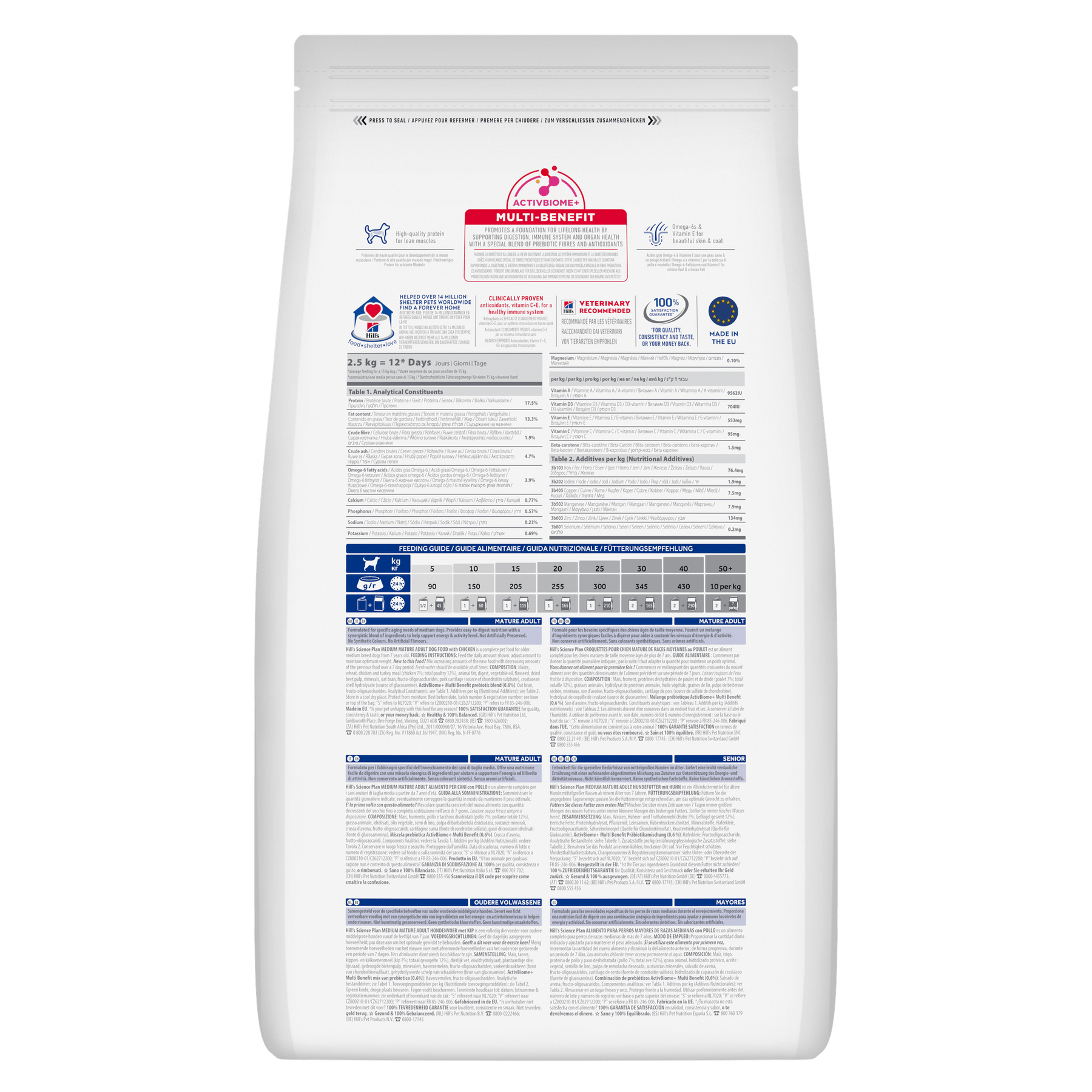 Hill's™ Science Plan Mature Adult 7+ Medium Dry Dog Food Chicken Flavour