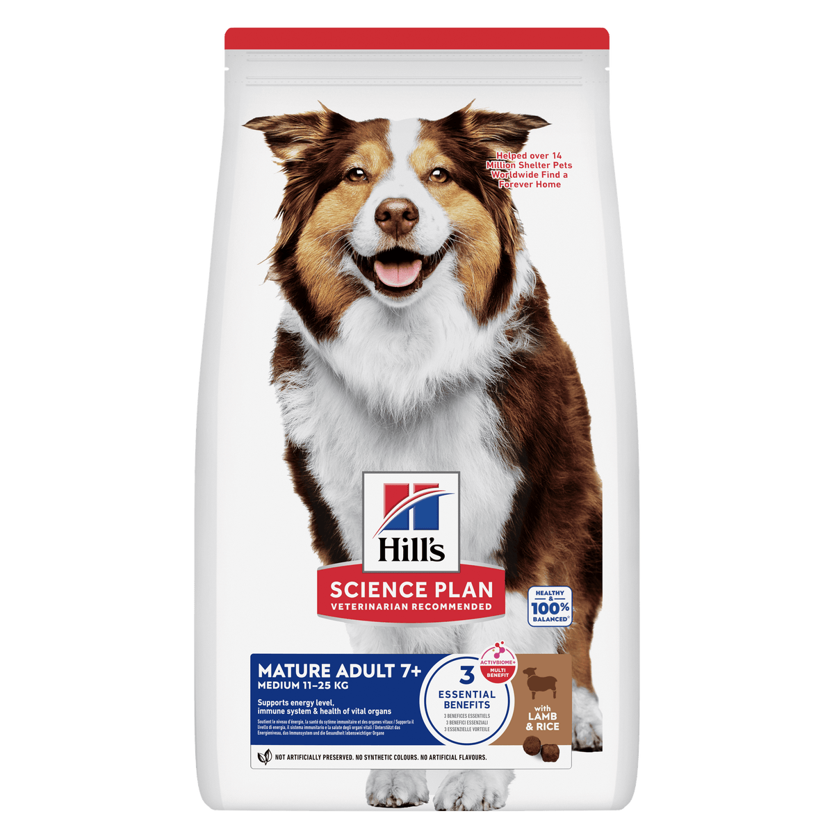 Hill's™ Science Plan Mature Adult 7+ Medium Dry Dog Food Lamb & Rice Flavour 14kg