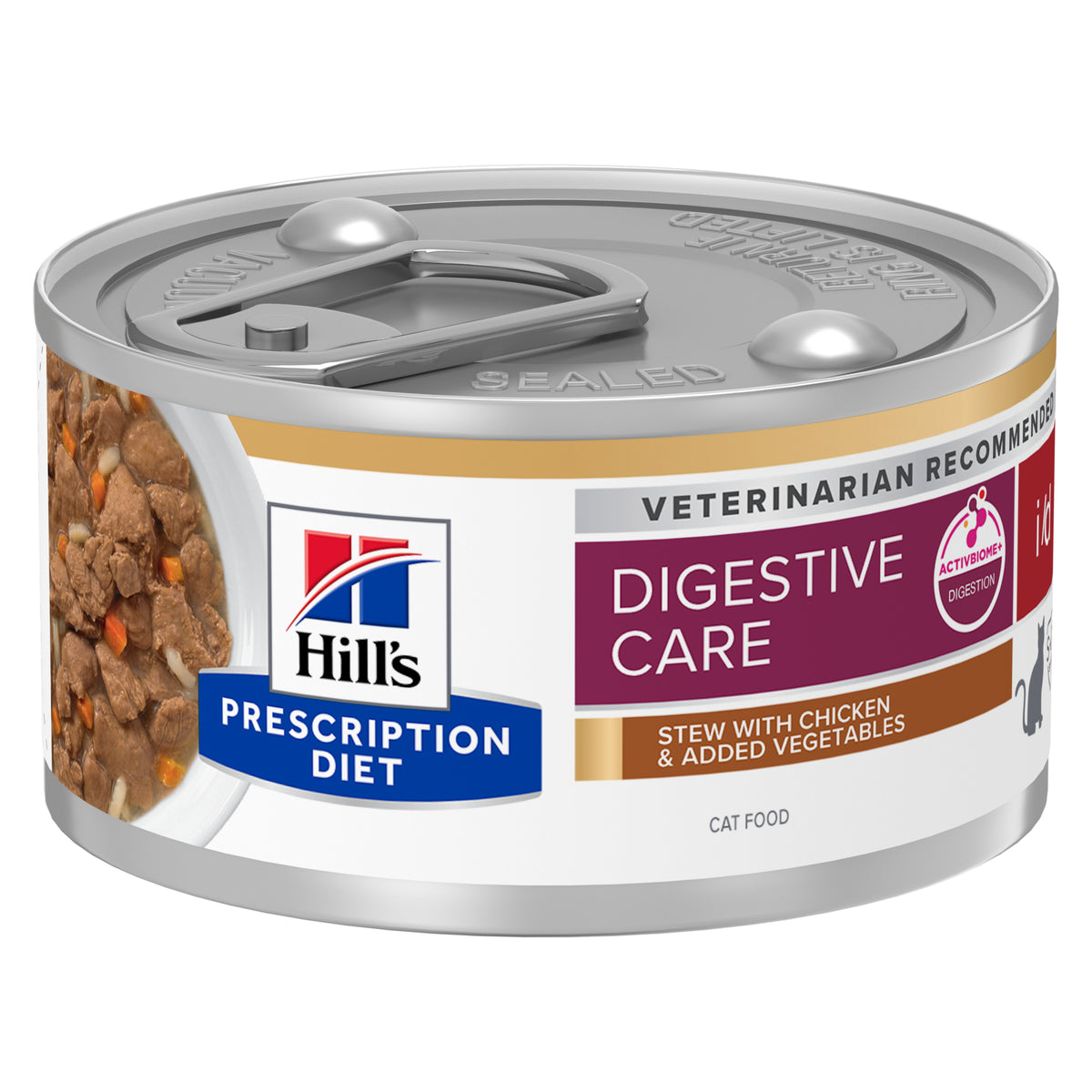 Hill's™ Prescription Diet™ i/d™ Digestive Care Stew Cat Food with Chicken & added Vegetables 82g Can