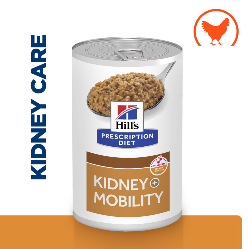 Hill's™ Prescription Diet™ k/d + Mobility Wet Dog Food flavoured with Chicken