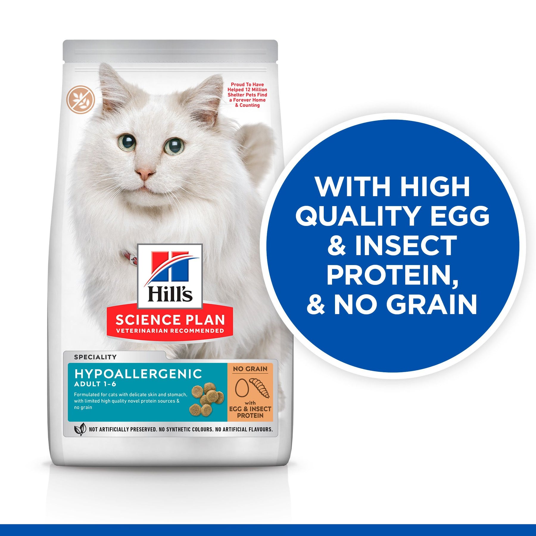 Hill's™ Science Plan Hypoallergenic Adult Dry Cat Food with with Egg & Insect Protein