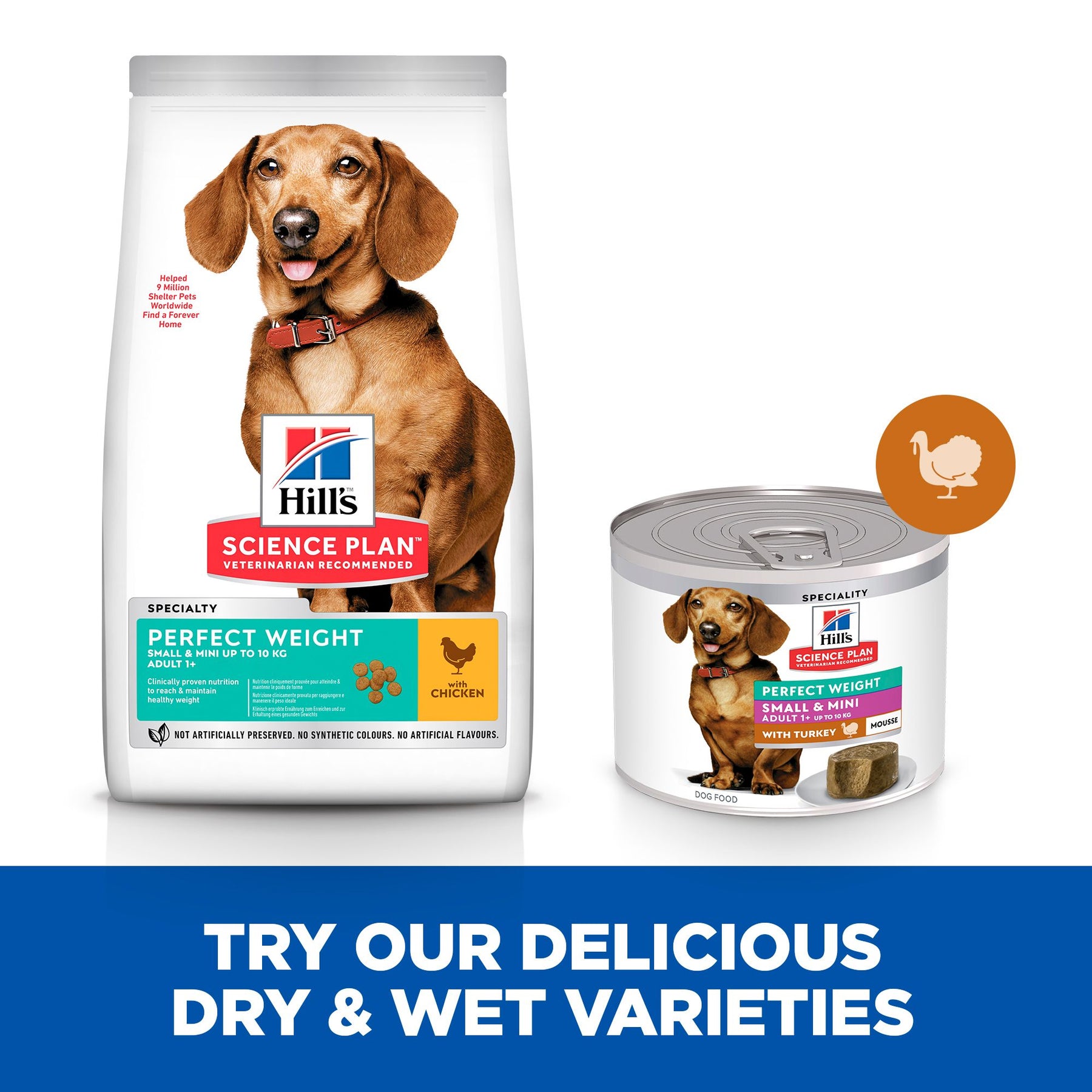 Hill's™ Science Plan Perfect Weight Adult Small & Mini Dog Mousse with Turkey