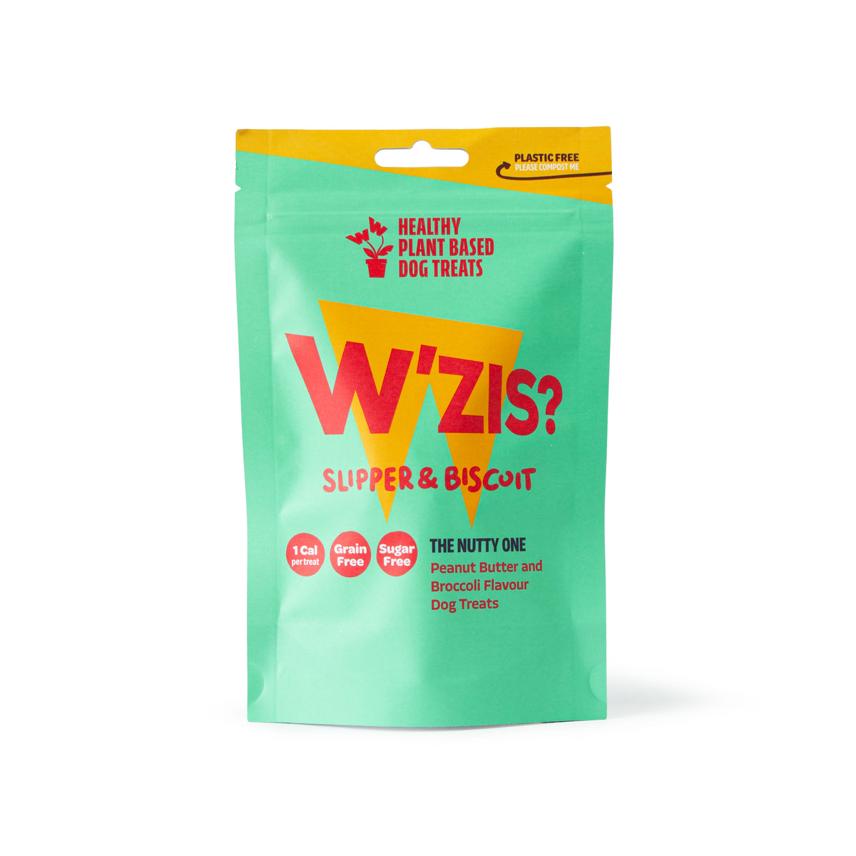 W'ZIS Slipper & Biscuit 1-Calorie Dog Treat Pouch - Nutty Flavour 80g