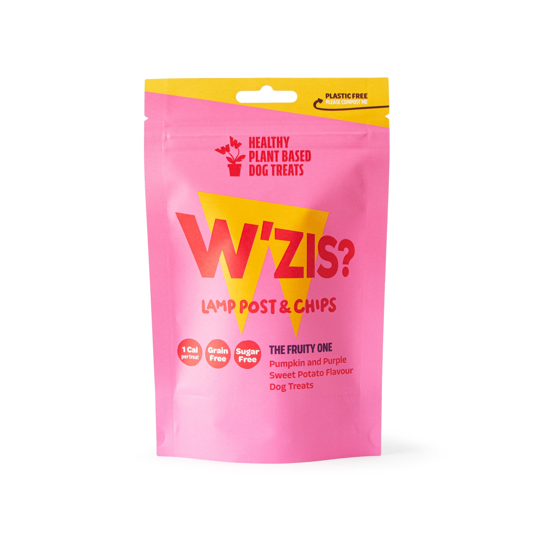 W'ZIS Lamp Post & Chips 1-Calorie Dog Treat Pouch - Fruity Flavour 80g