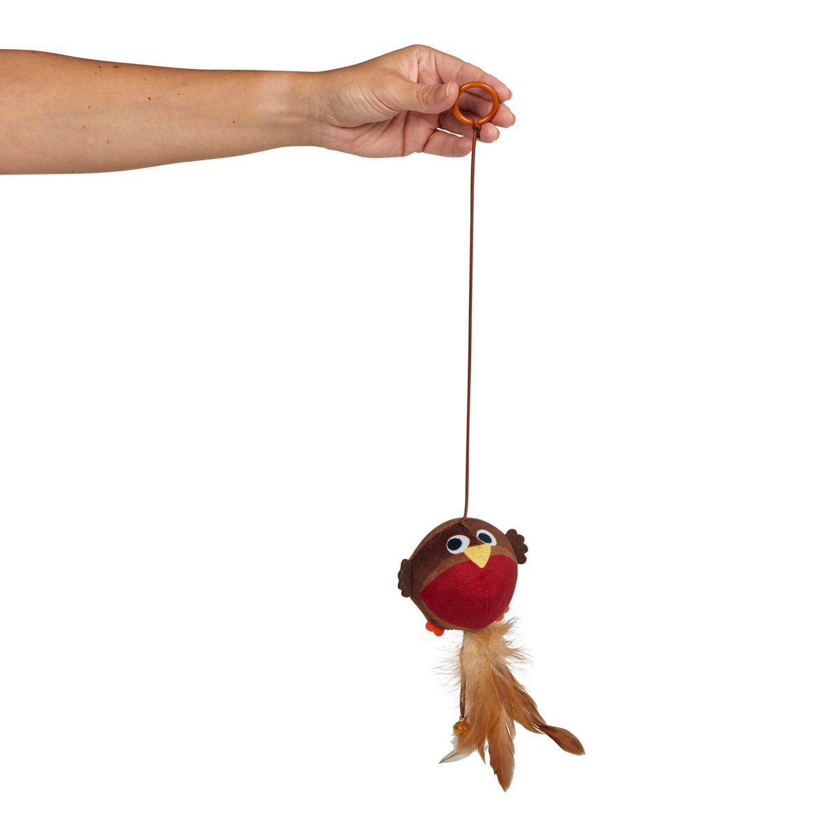 Petface Rory Robin Finger Teaser Plush Cat Toy - Main Image