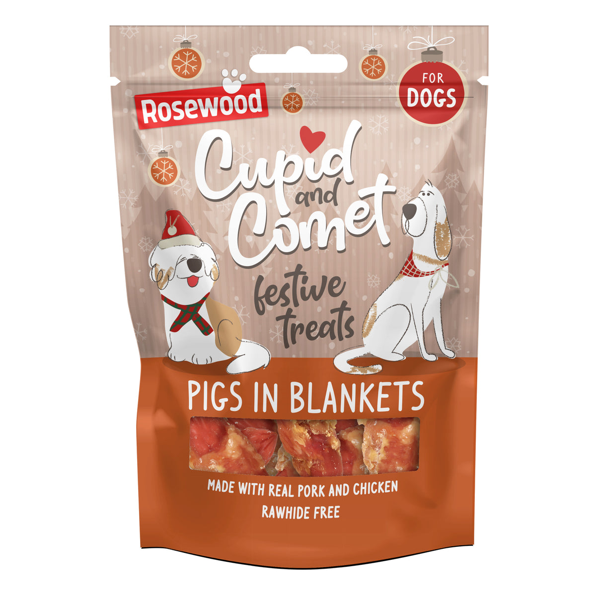 Rosewood Pigs in Blankets Dog Treats 100g