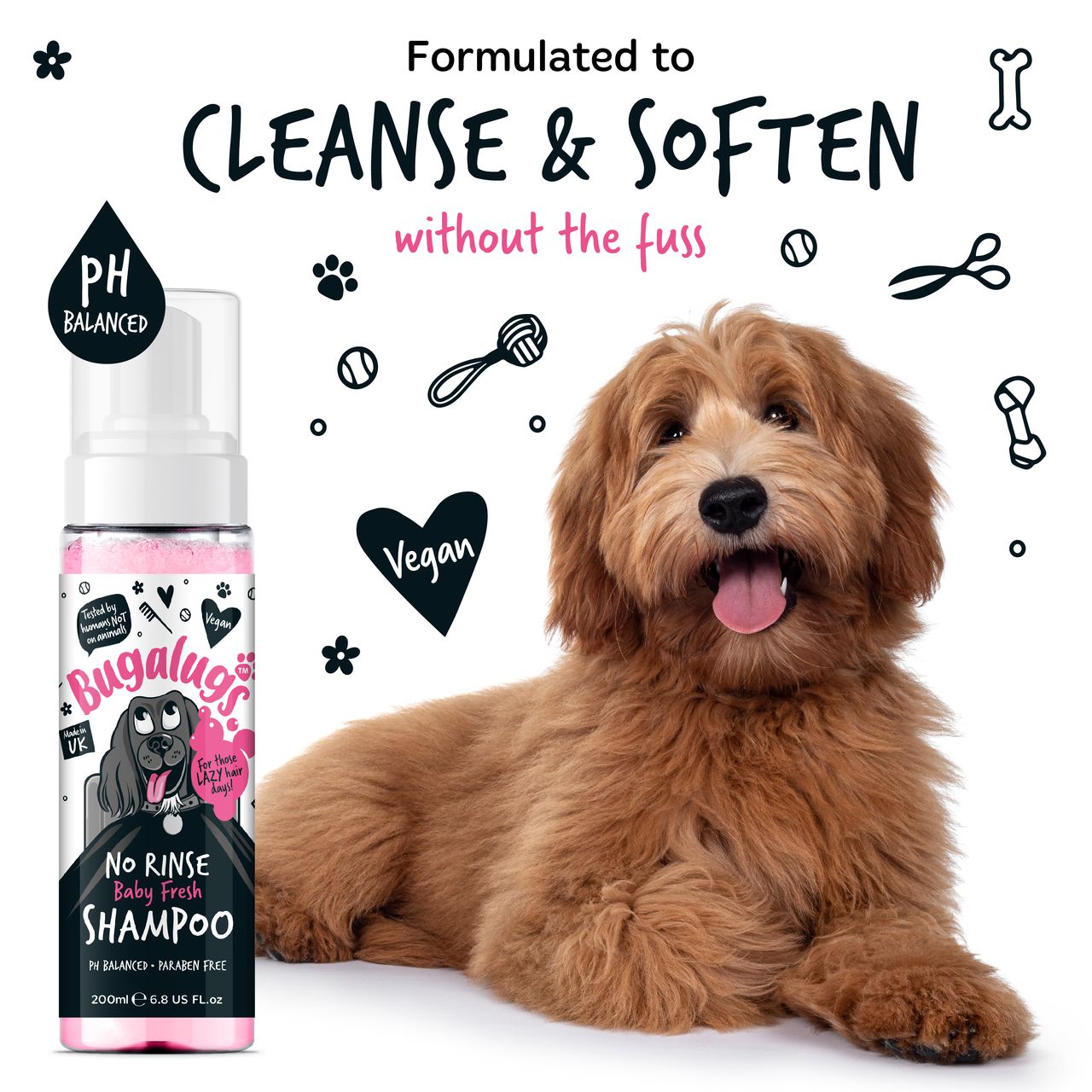 Bugalugs No Rinse Baby Fresh Dog Shampoo