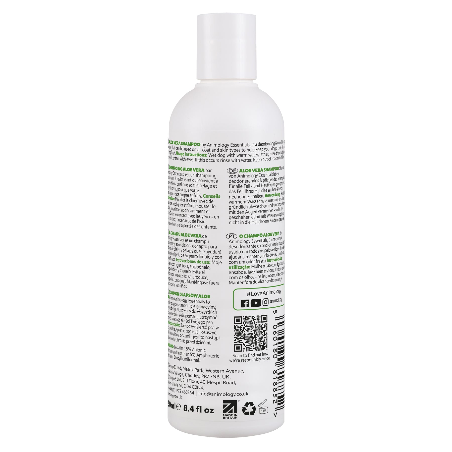 Animology Essentials Aloe Vera Shampoo (250ml/500ml)