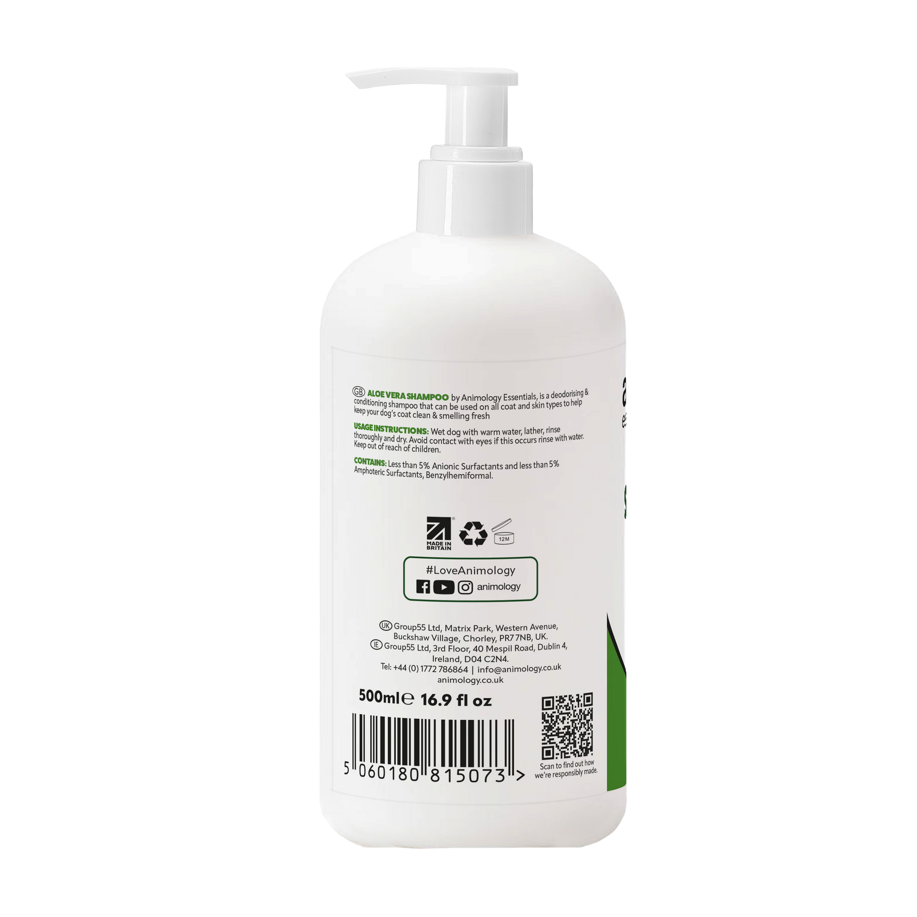 Animology Essentials Aloe Vera Shampoo (250ml/500ml)