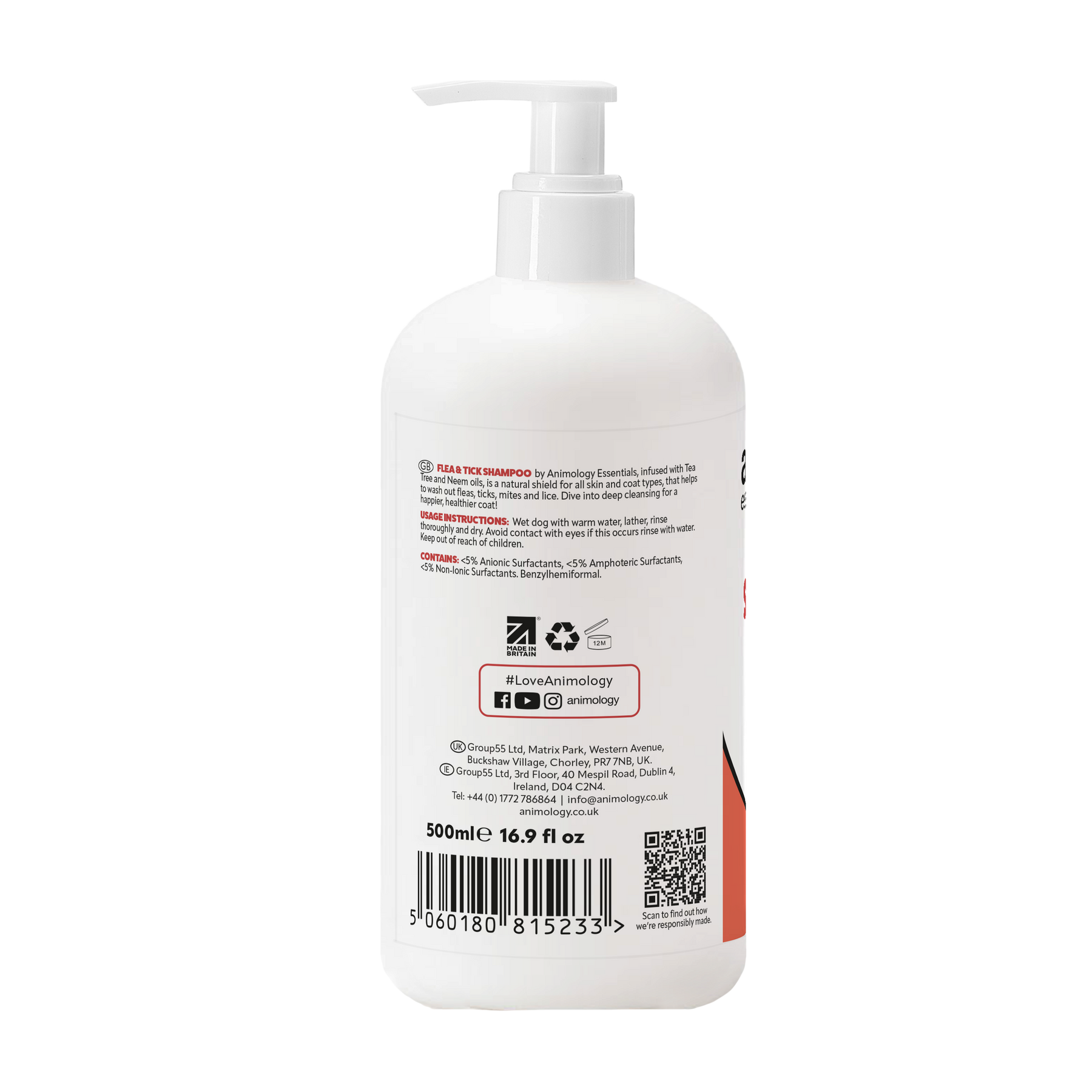 Animology Essentials Flea & Tick Shampoo (250ml/500ml)