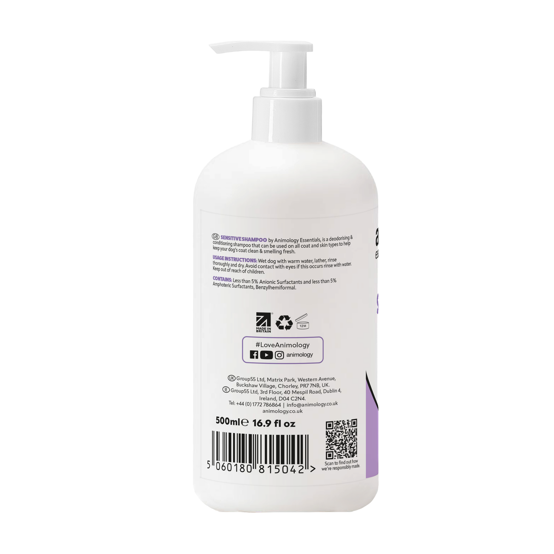 Animology Essentials Sensitive Shampoo (250ml/500ml)