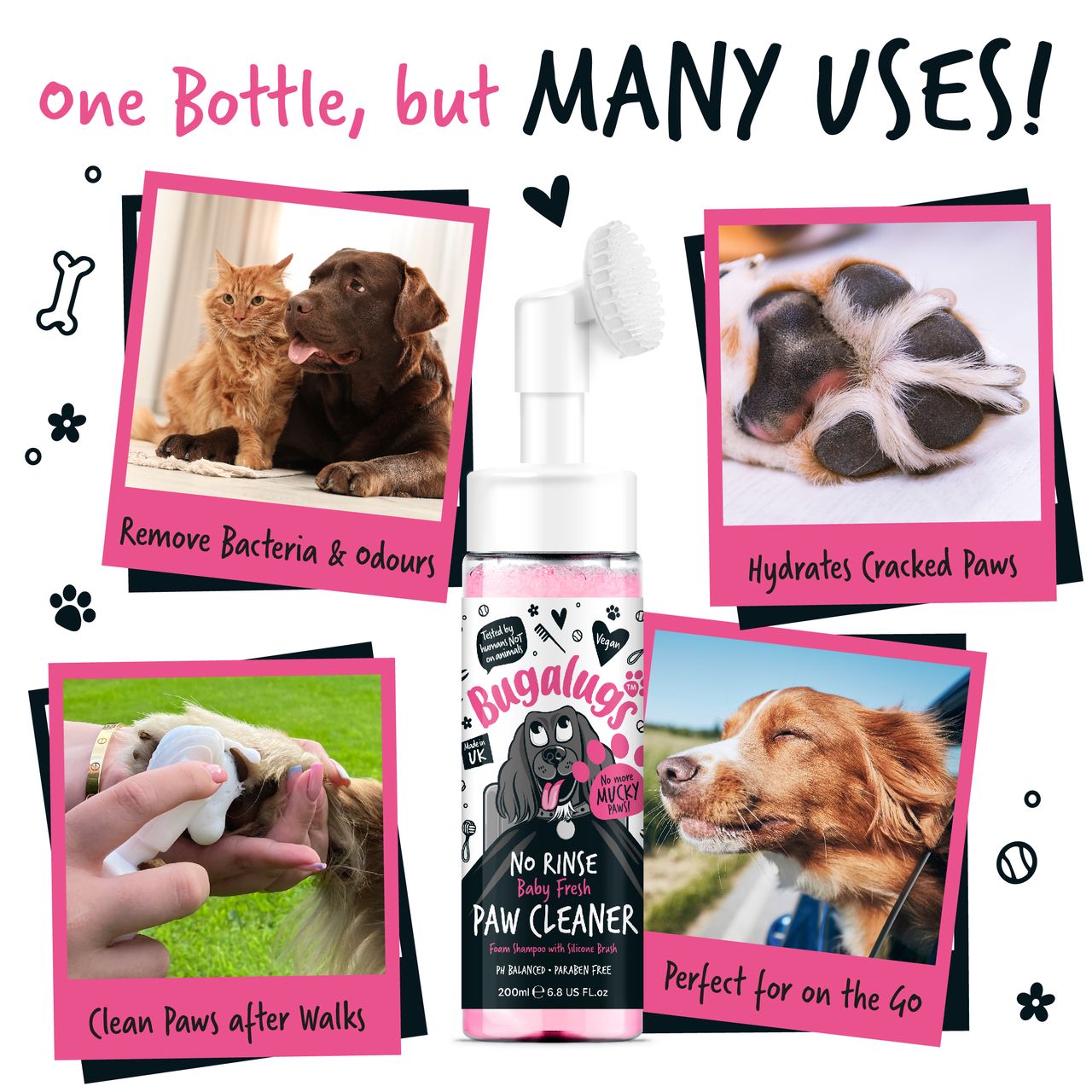 Bugalugs No Rinse Paw Cleaner Baby Fresh