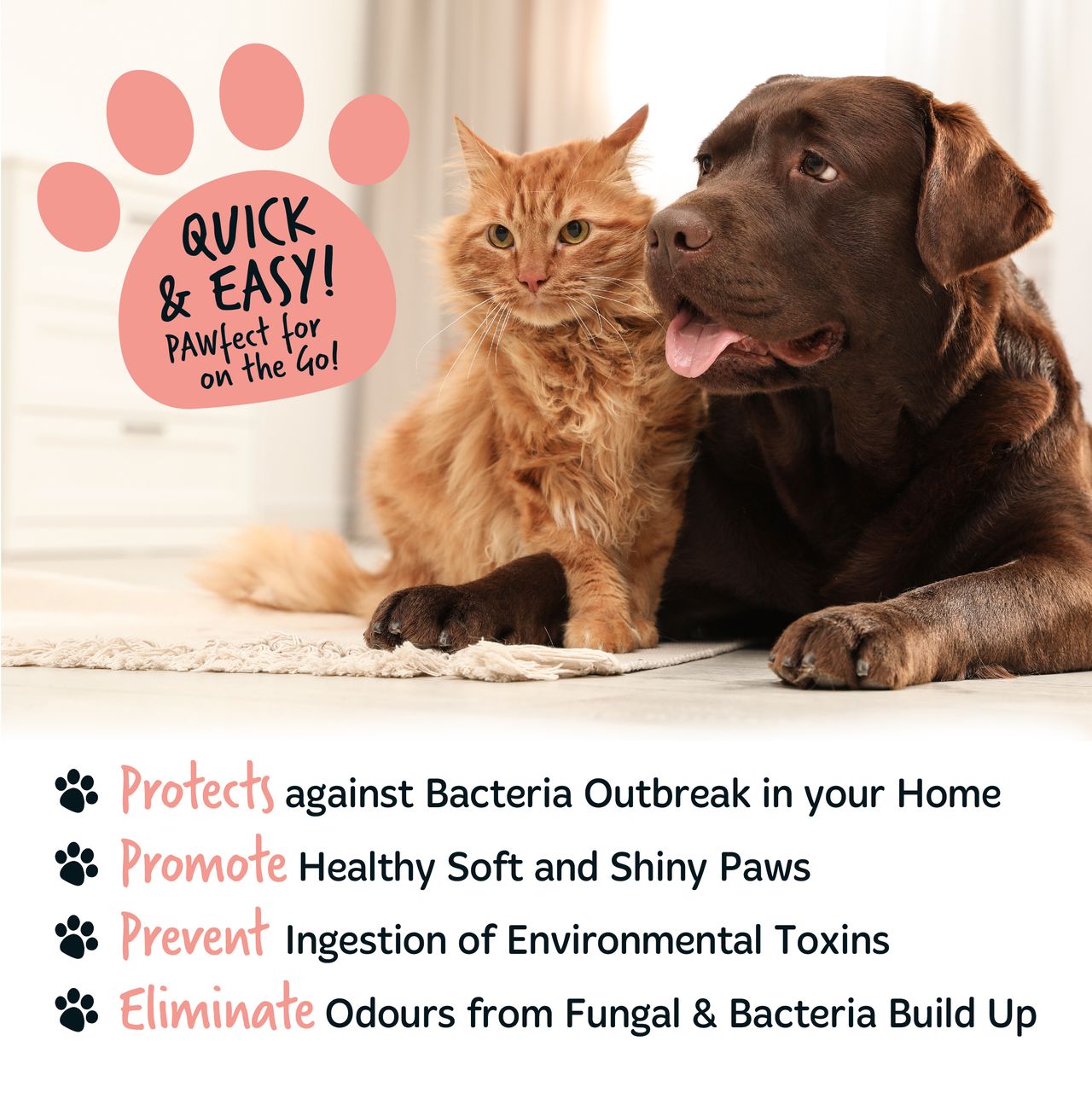 Bugalugs No Rinse Paw Cleaner Papaya & Coconut