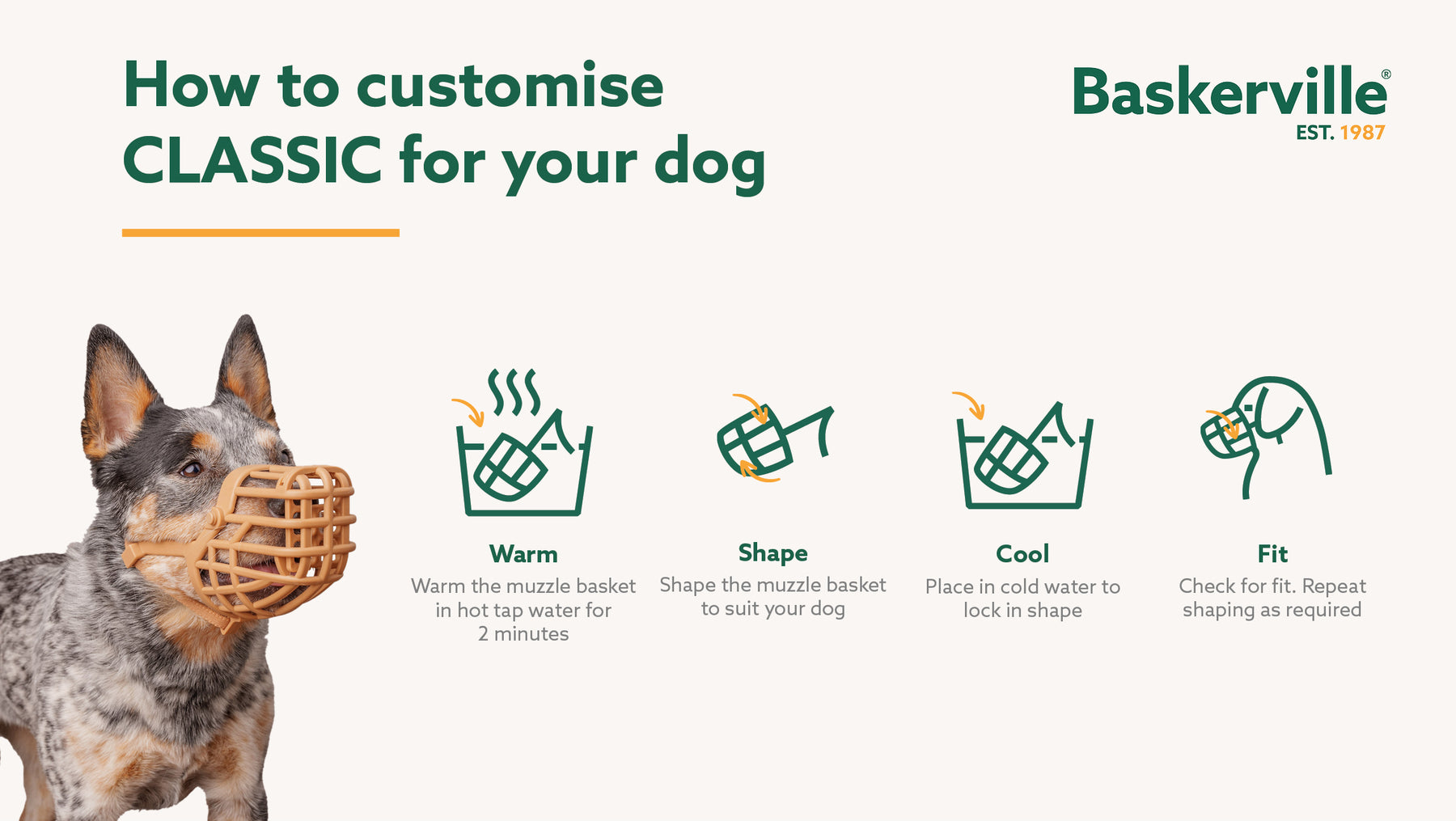 Baskerville Classic Basket Dog Muzzle (10 sizes)