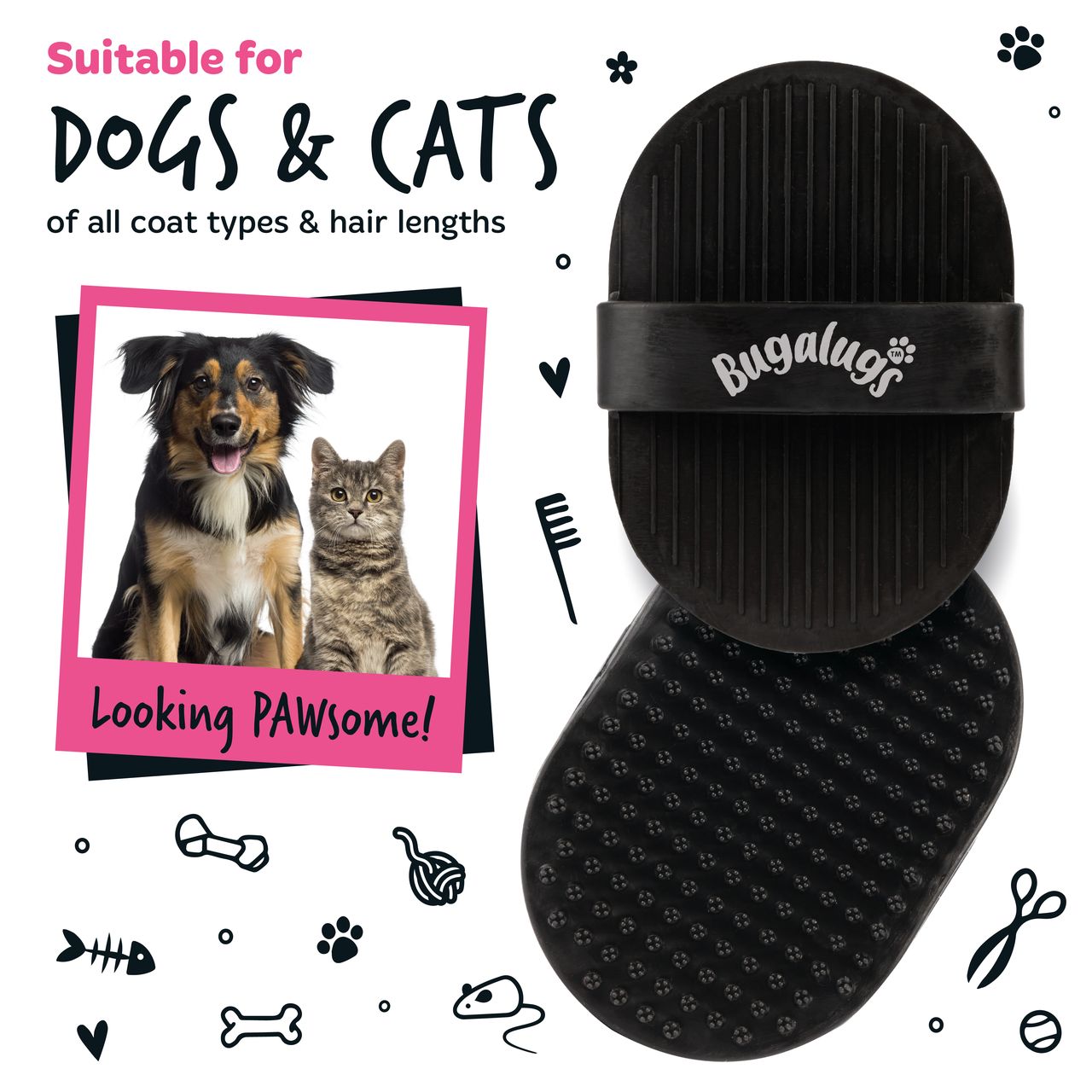 Bugalugs Bath Brush Black