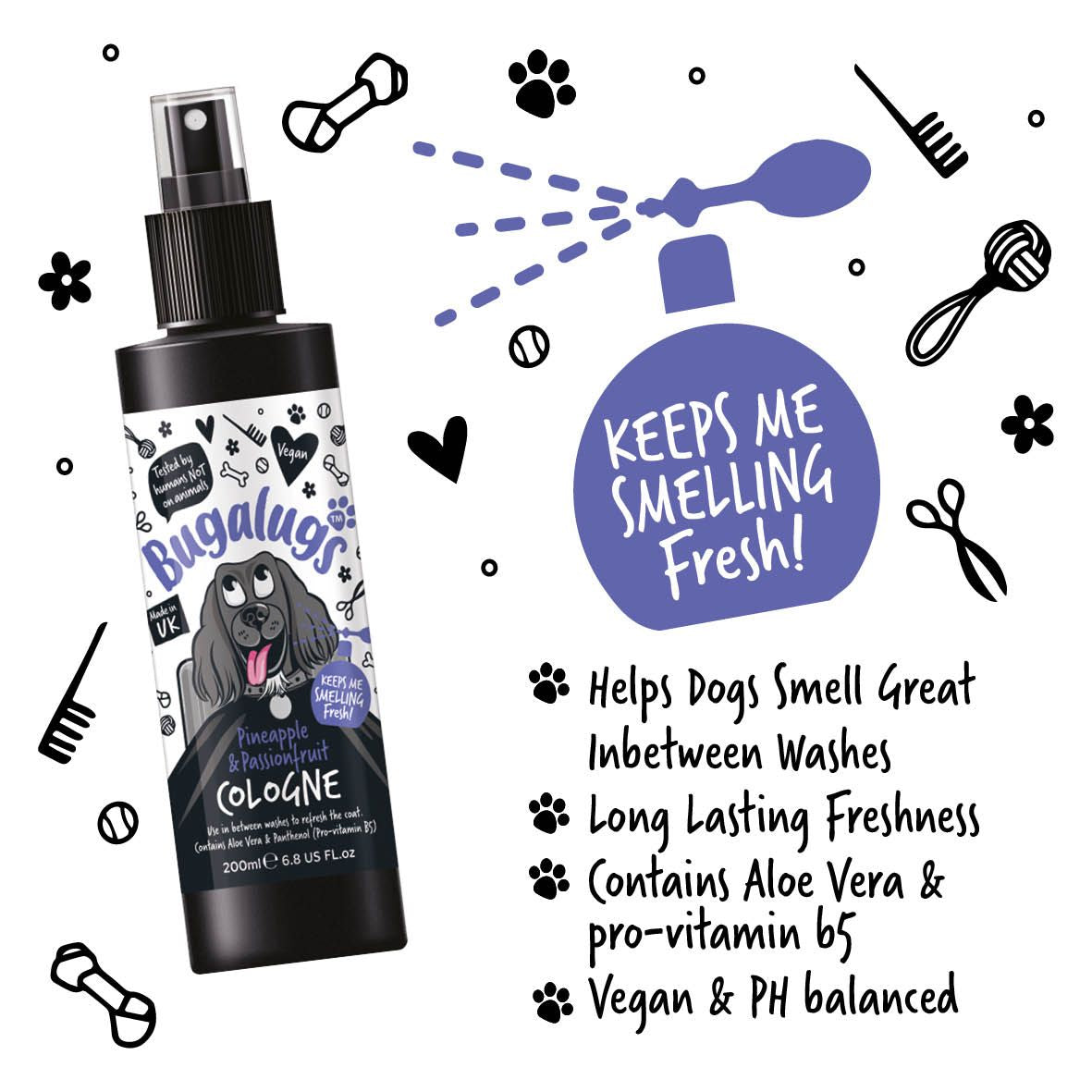 Bugalugs Pineapple & Passionfruit Dog Cologne