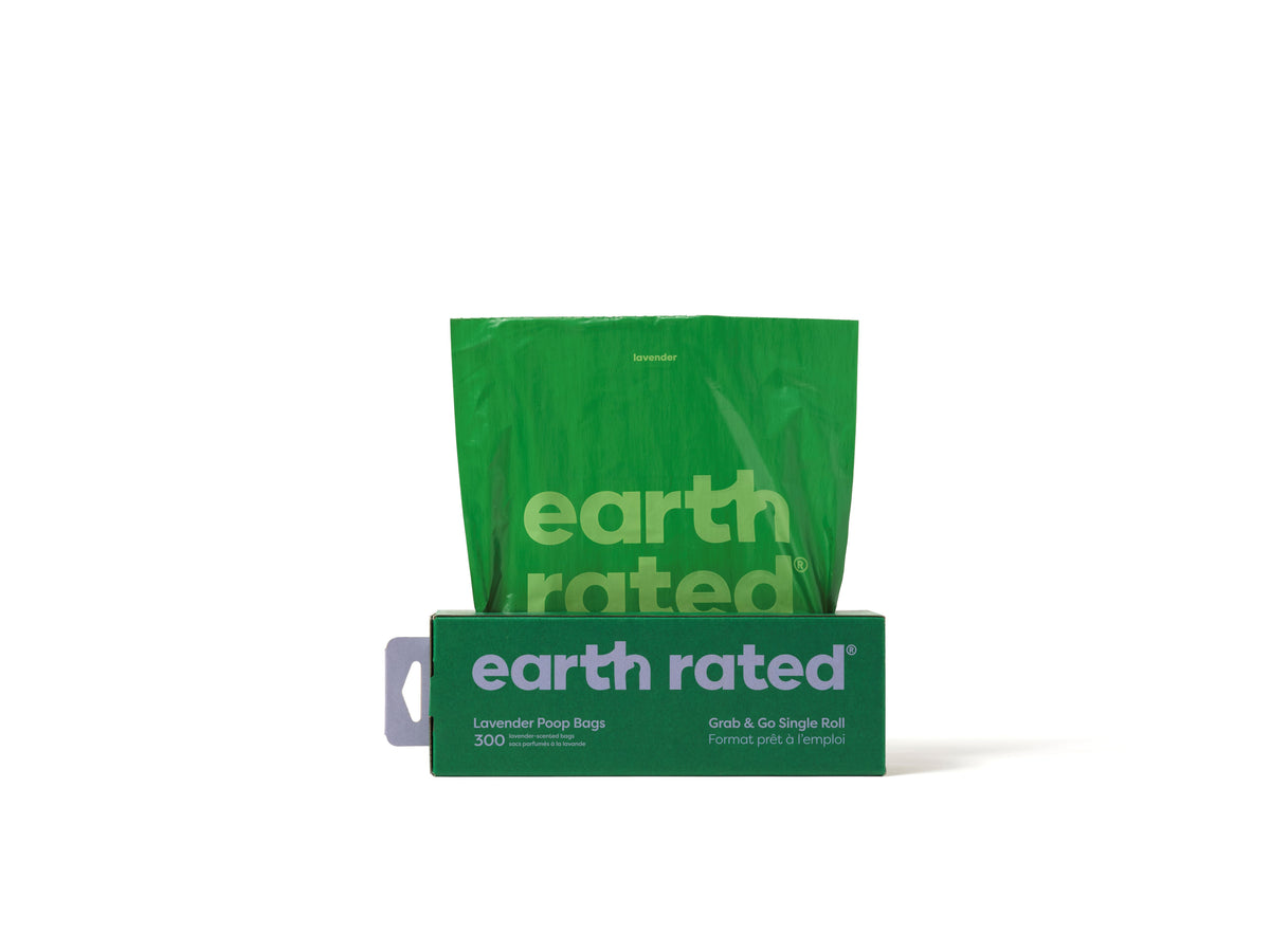 Earth Rated 300 Poop Bags Large Roll Lavender