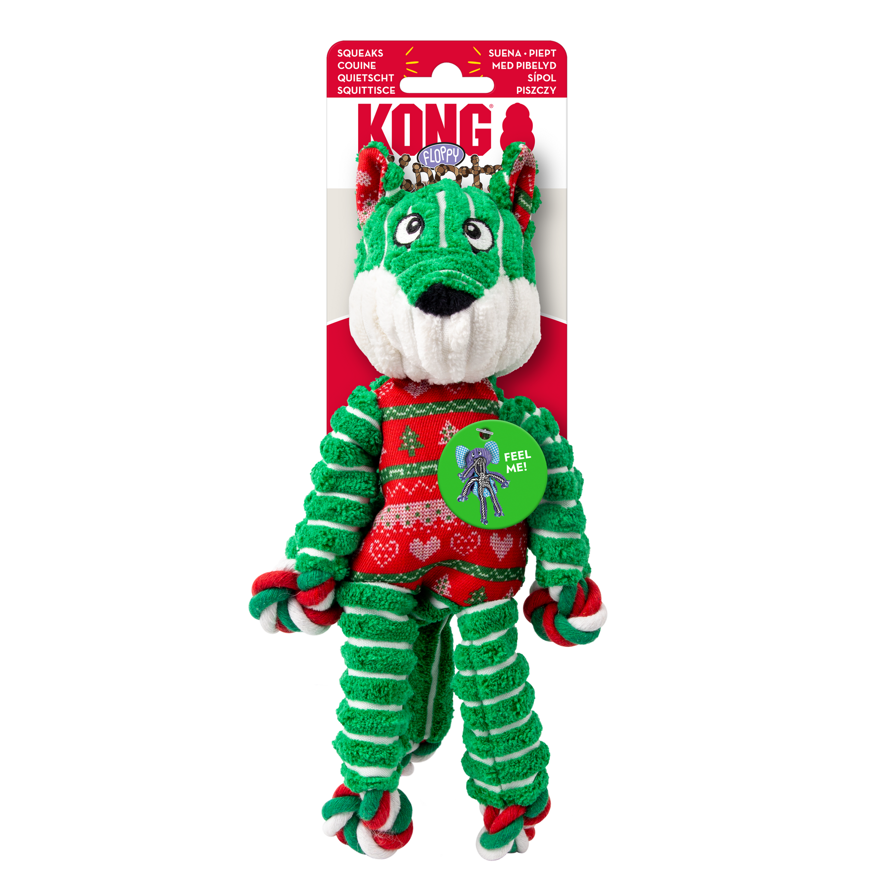 KONG Holiday Floppy Knots Fox Small/Medium