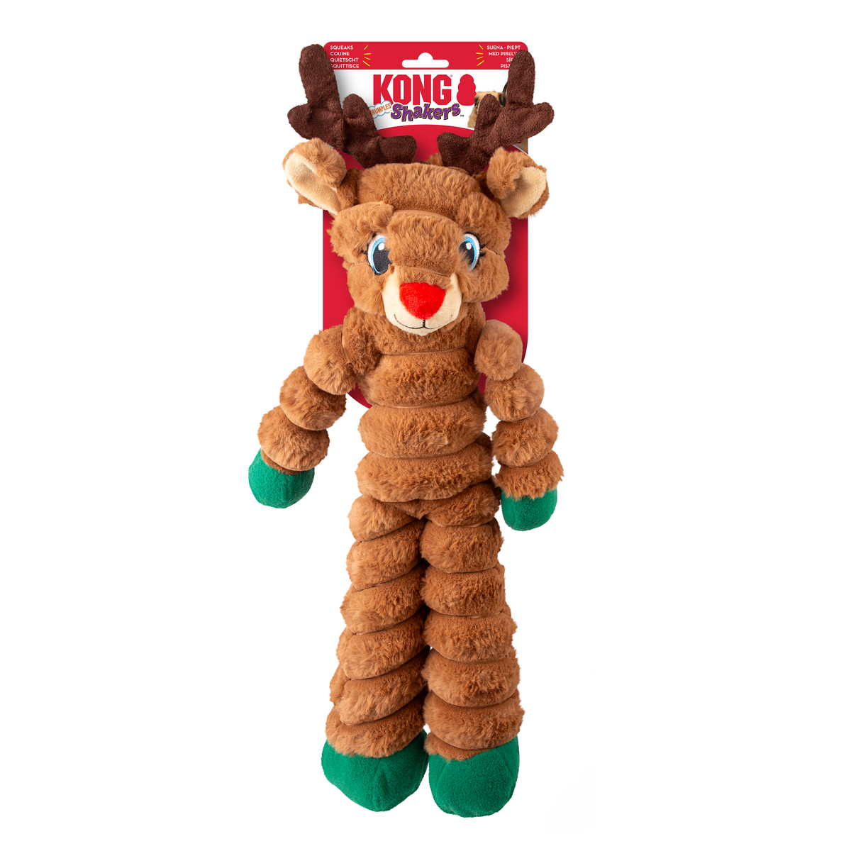 KONG Holiday Shakers Crumples Reindeer XL