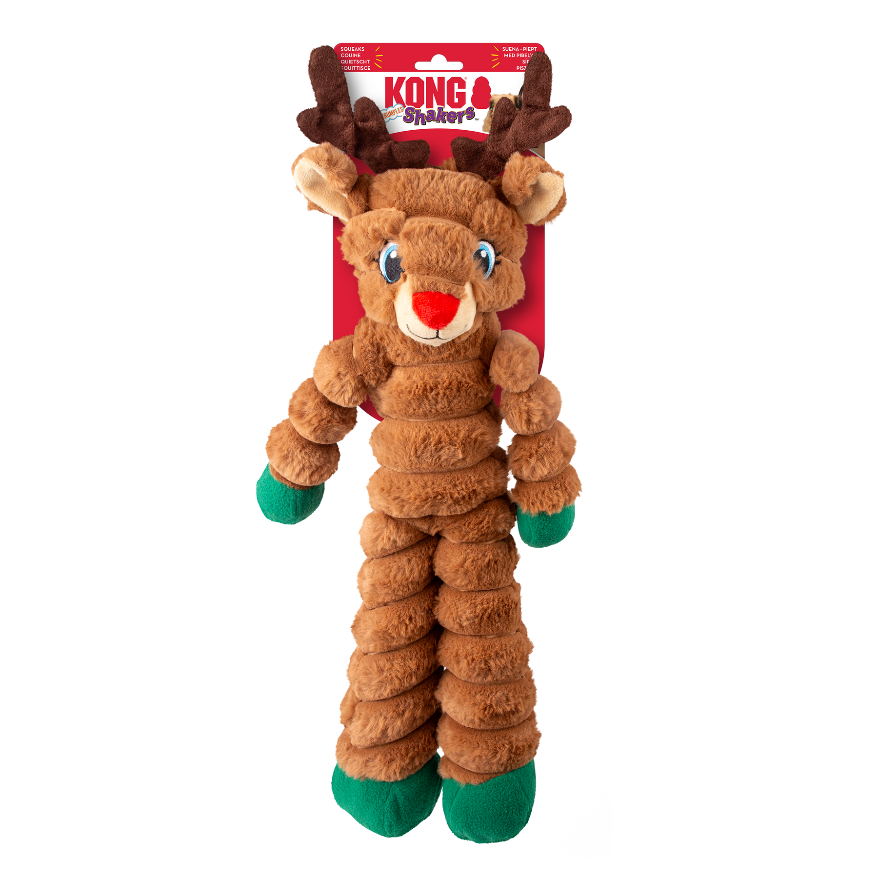 KONG Holiday Shakers Crumples Reindeer XL