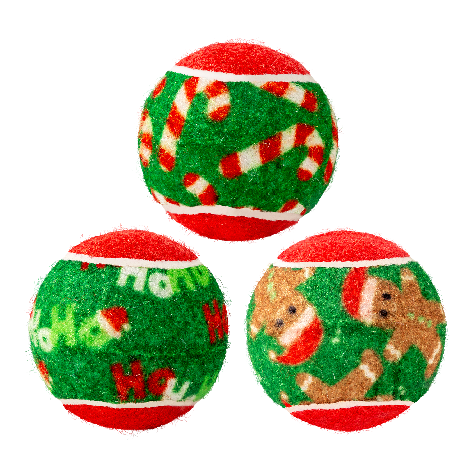 KONG Holiday SqueakAir Balls 6-pk Small