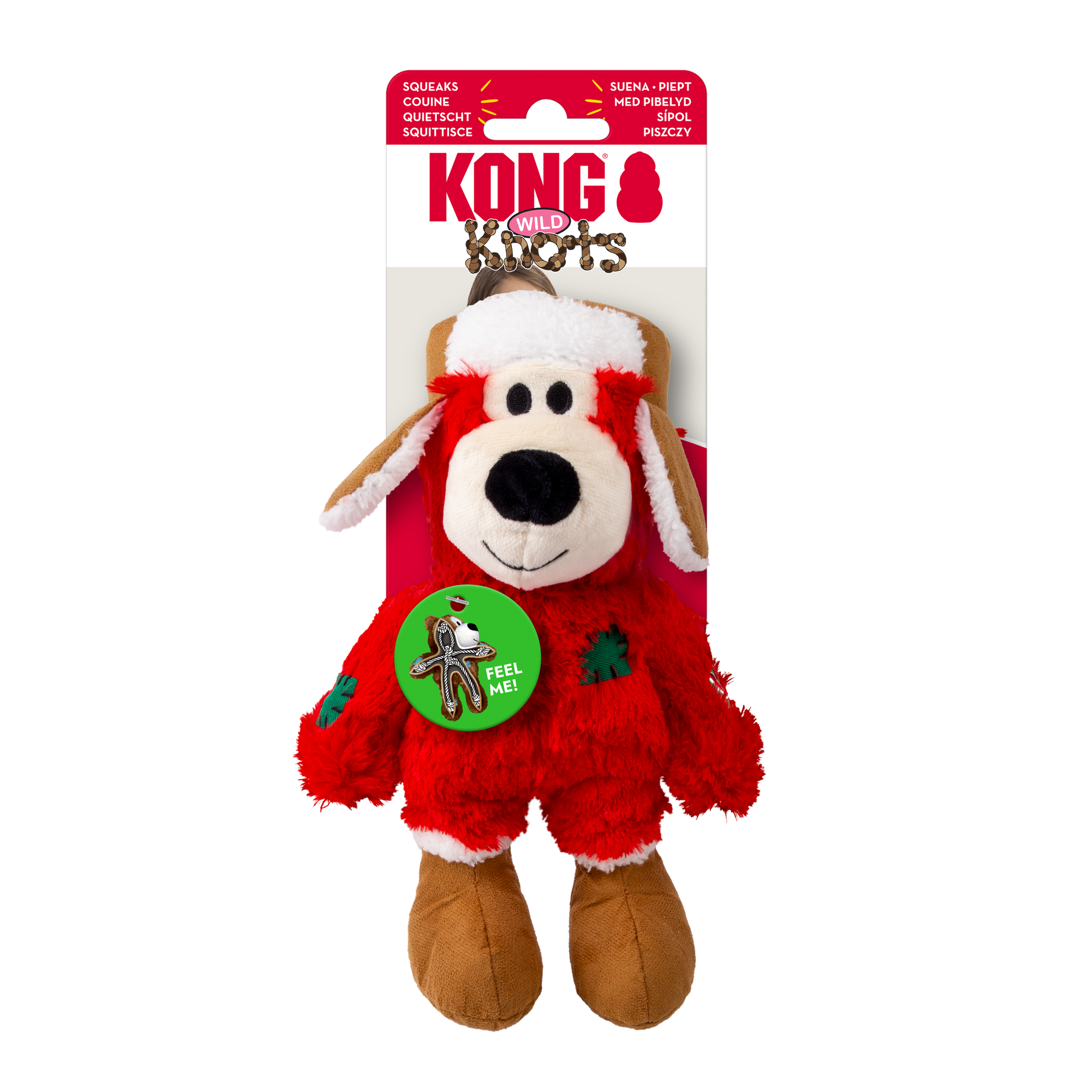 KONG Holiday Wild Knots Bear Assorted Small/Medium