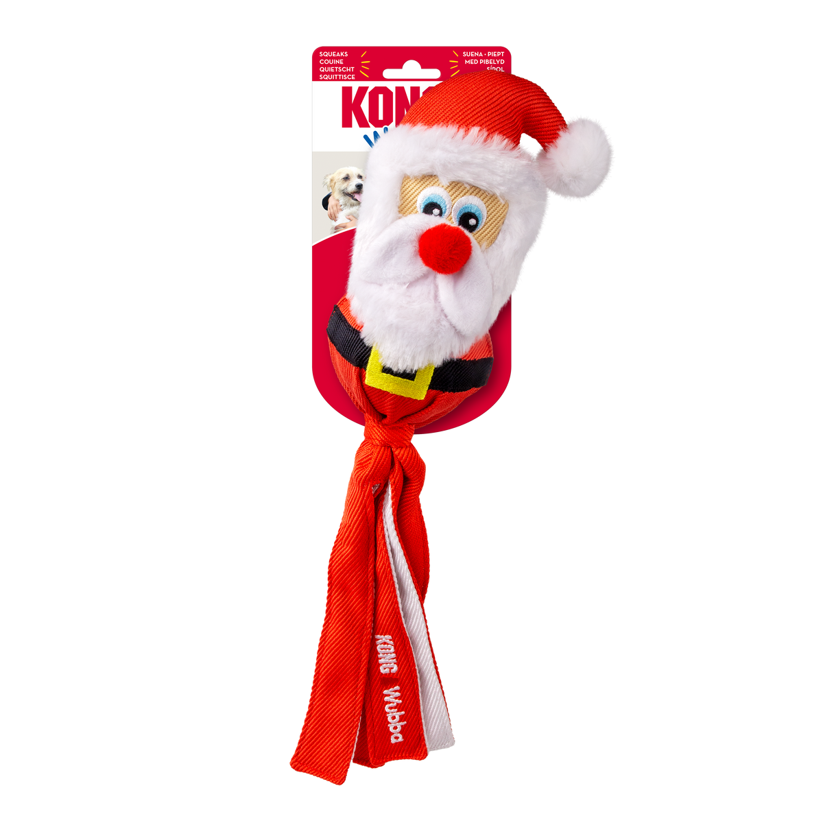 KONG Holiday Wubba Assorted Large ( Santa, Reindeer, Penguin)