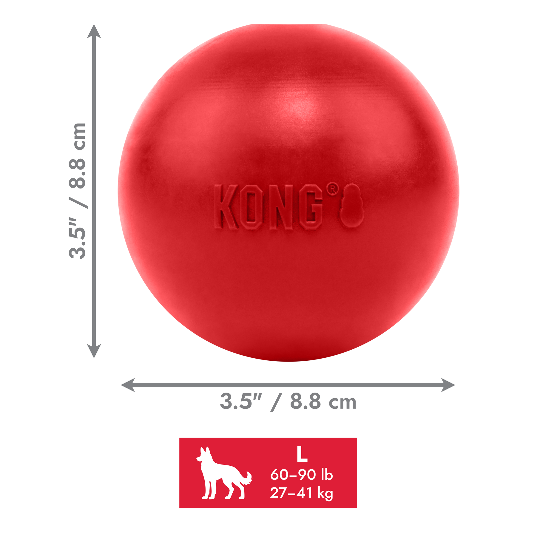 KONG Ball with Hole Dog Toy Large