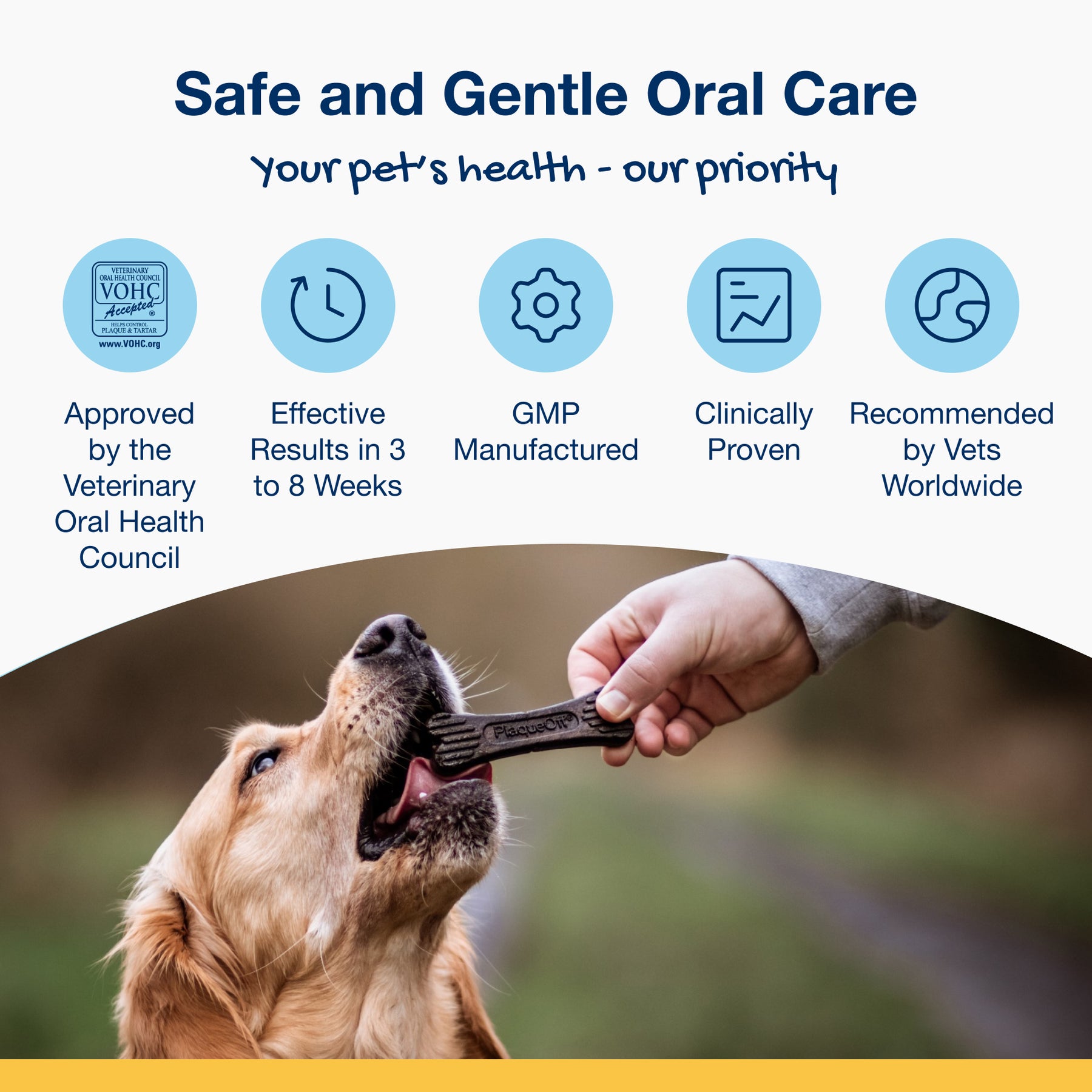 Plaque Off Mini Dental Care Bones Peanut Butter & Banana