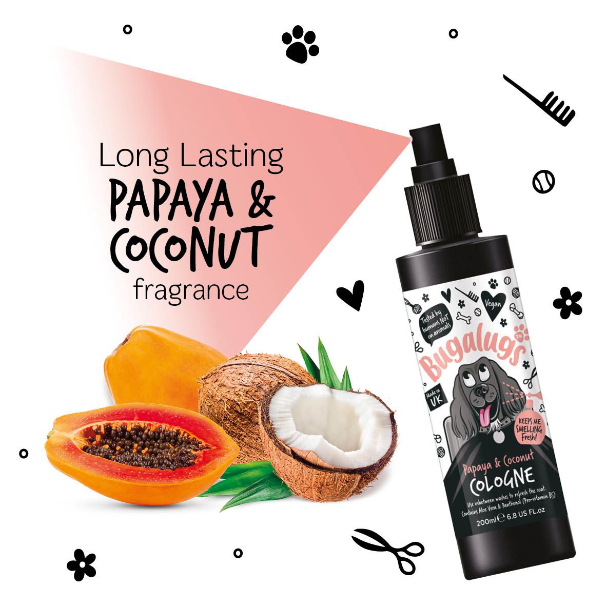 Bugalugs Papaya & Coconut Dog Cologne
