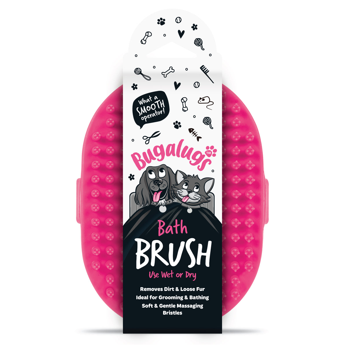 Bugalugs Bath Brush Pink