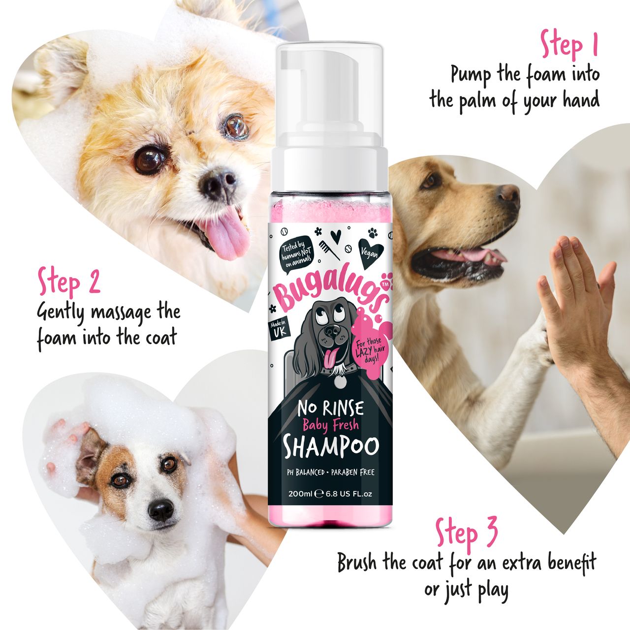 Bugalugs No Rinse Baby Fresh Dog Shampoo